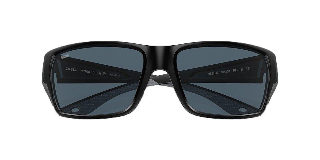 Costa Del Mar Tailfin M Grey Polarized Polycarbonate Sunglasses - Matte Black - BLACK Thumbnail View 5
