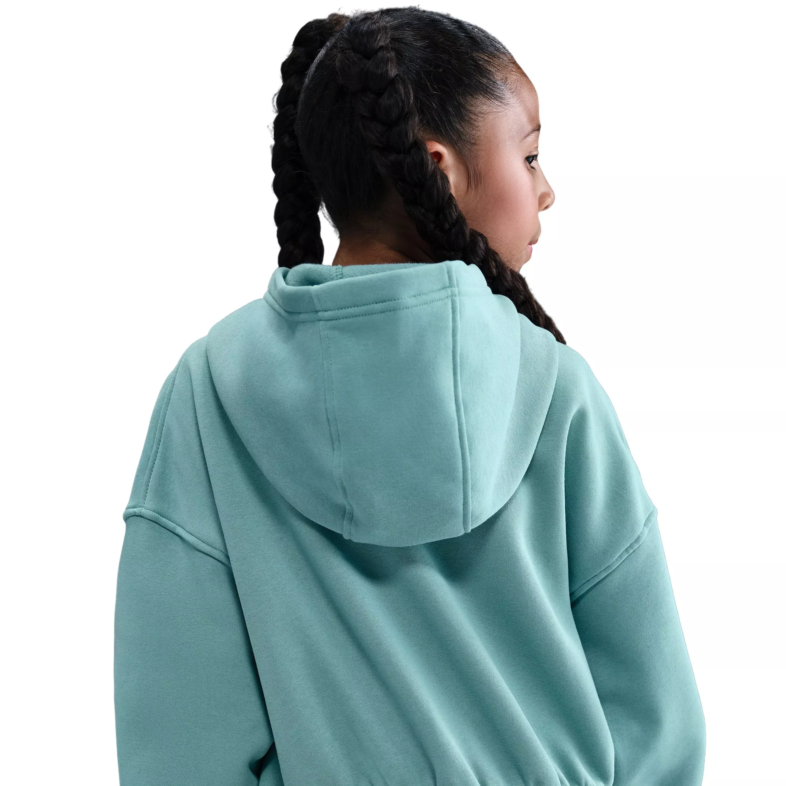 Nike Big Girls' Sportswear Club Fleece Oversized Hoodie - Green - GREEN