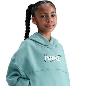 Nike Big Girls' Sportswear Club Fleece Oversized Hoodie - Green