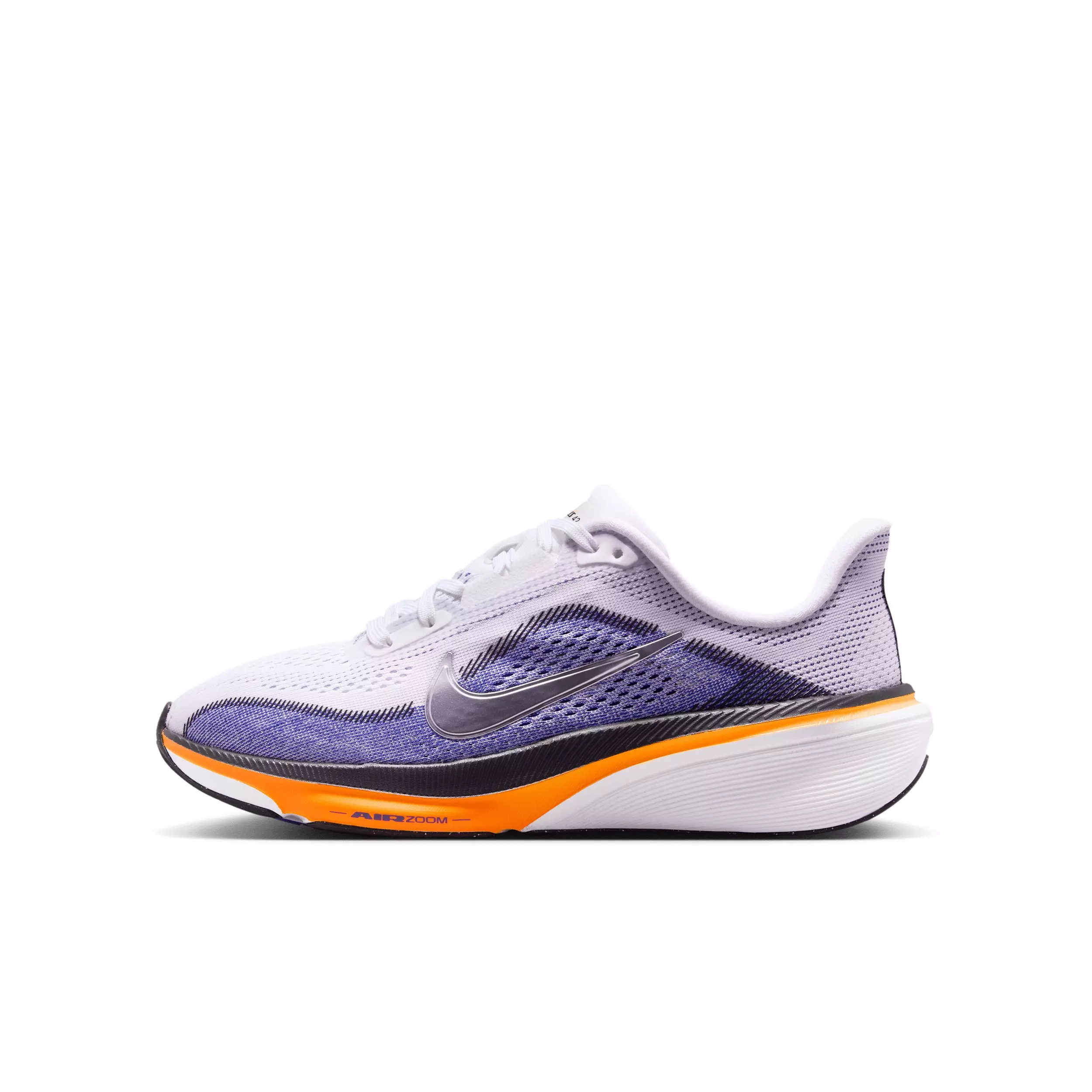 Nike Pegasus 42 "White/Lapis/Total Orange/Metallic Silver" Grade School Boys' Running Shoe - WHITE/LAPIS/ORANGE/SILVER