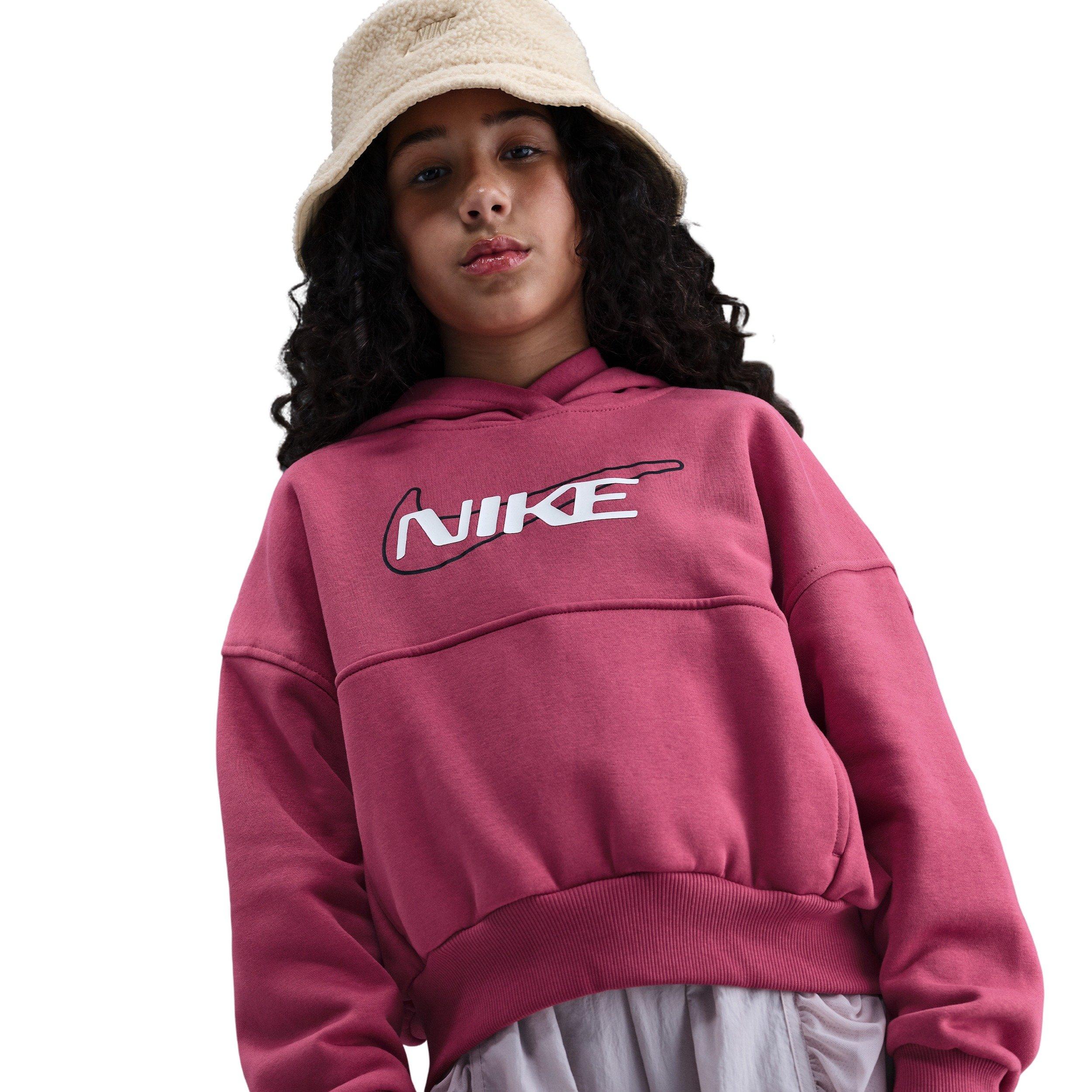 Nike Sportswear Club Fleece Big Girls' Purple Oversized Hoodie
