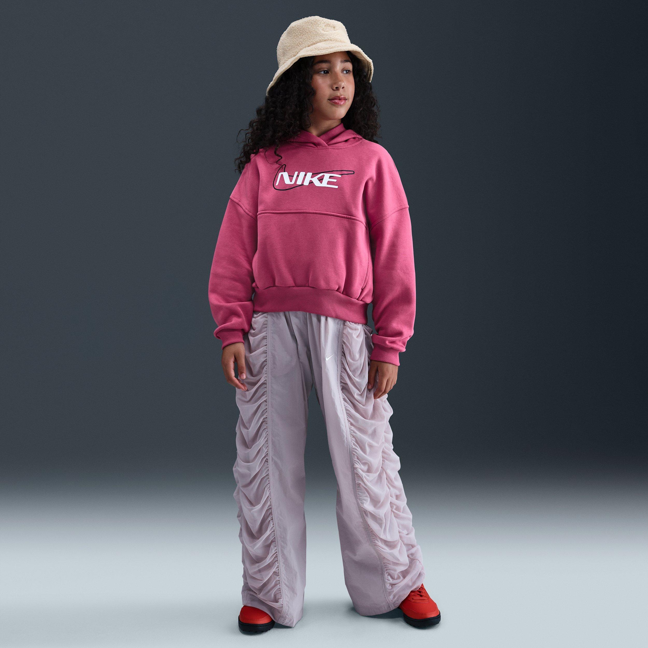 Nike Sportswear Club Fleece Big Girls' Purple Oversized Hoodie
