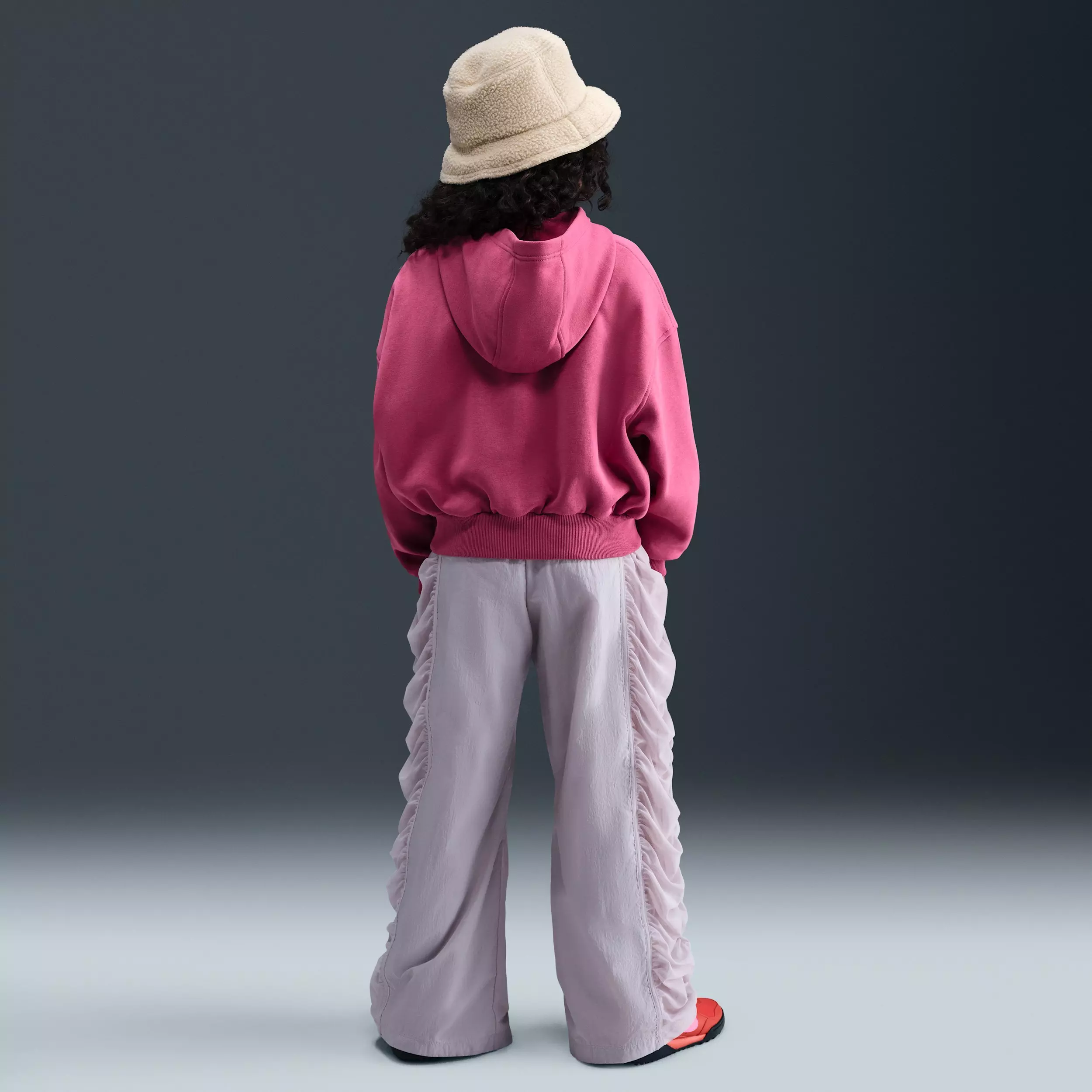 Nike Big Girls' Sportswear Club Fleece Oversized Hoodie - Purple - PURPLE