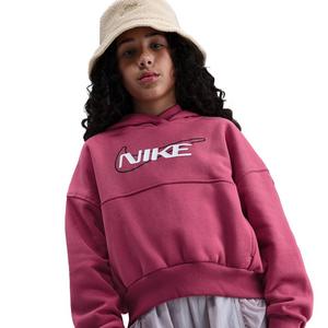Nike Big Girls' Sportswear Club Fleece Oversized Hoodie - Purple