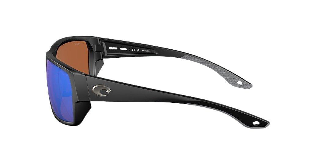 Costa Del Mar Tailfin M Green Mirror Polarized Polycarbonate Sunglasses - Matte Black - BLACK Thumbnail View 4