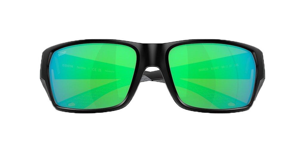 Costa Del Mar Tailfin M Green Mirror Polarized Polycarbonate Sunglasses - Matte Black - BLACK Thumbnail View 5
