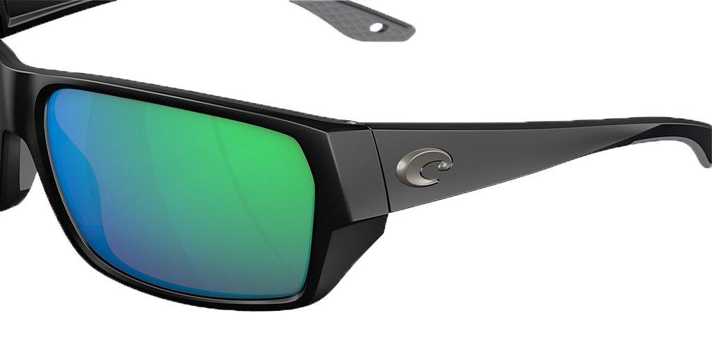 Costa Del Mar Tailfin M Green Mirror Polarized Polycarbonate Sunglasses - Matte Black - BLACK Thumbnail View 6