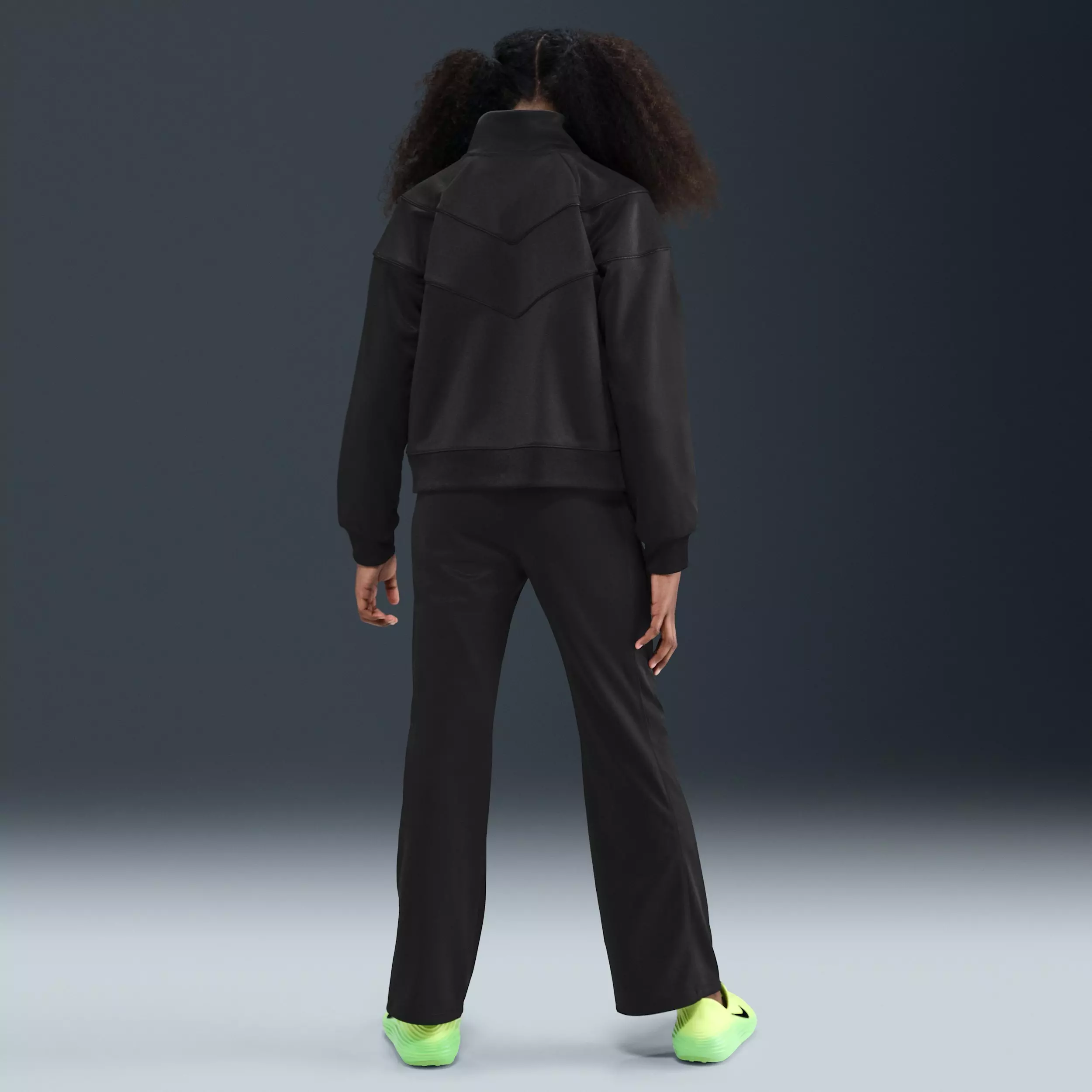 Nike Big Girls' Sportswear Knit Track Jacket - Black - BLACK