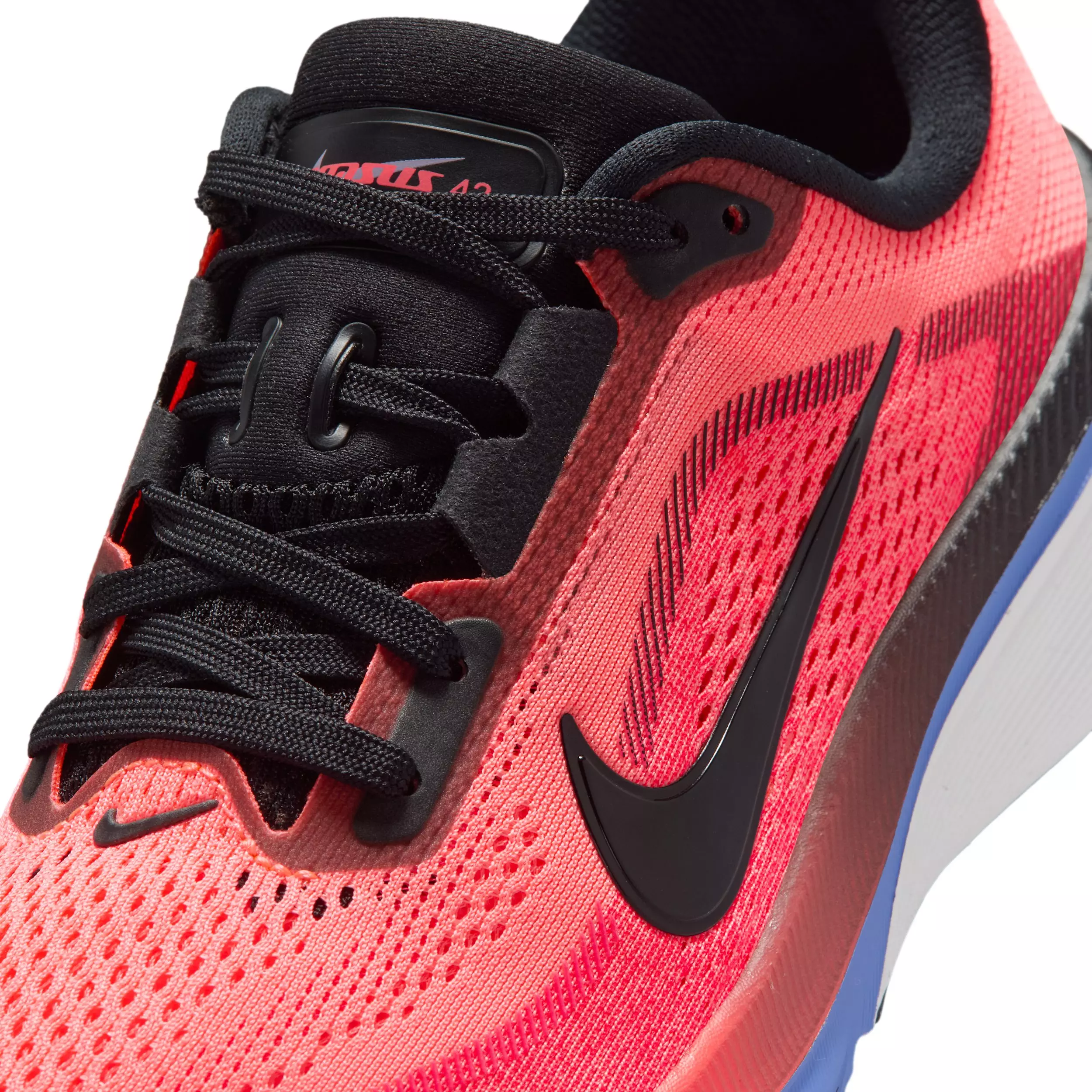 Nike Pegasus 42 "Lava Glow/Flash Crimson/Sapphire/Black" Grade School Boys' Running Shoe - LAVA/CRIMSON/SAPPHIRE/BLACK
