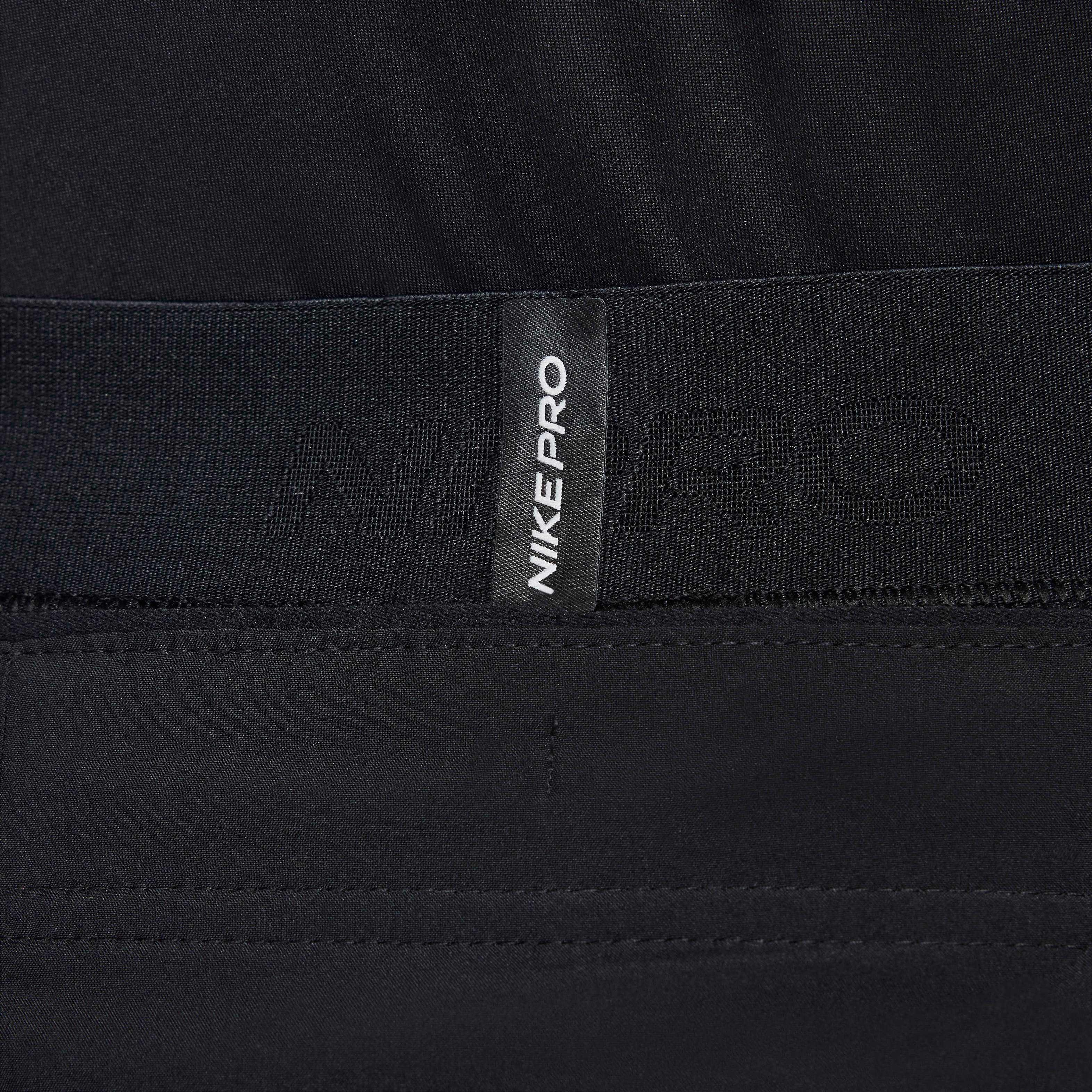 Nike Big Boys' Pro Warm Dri-FIT Training Pants - GREY Thumbnail View 4