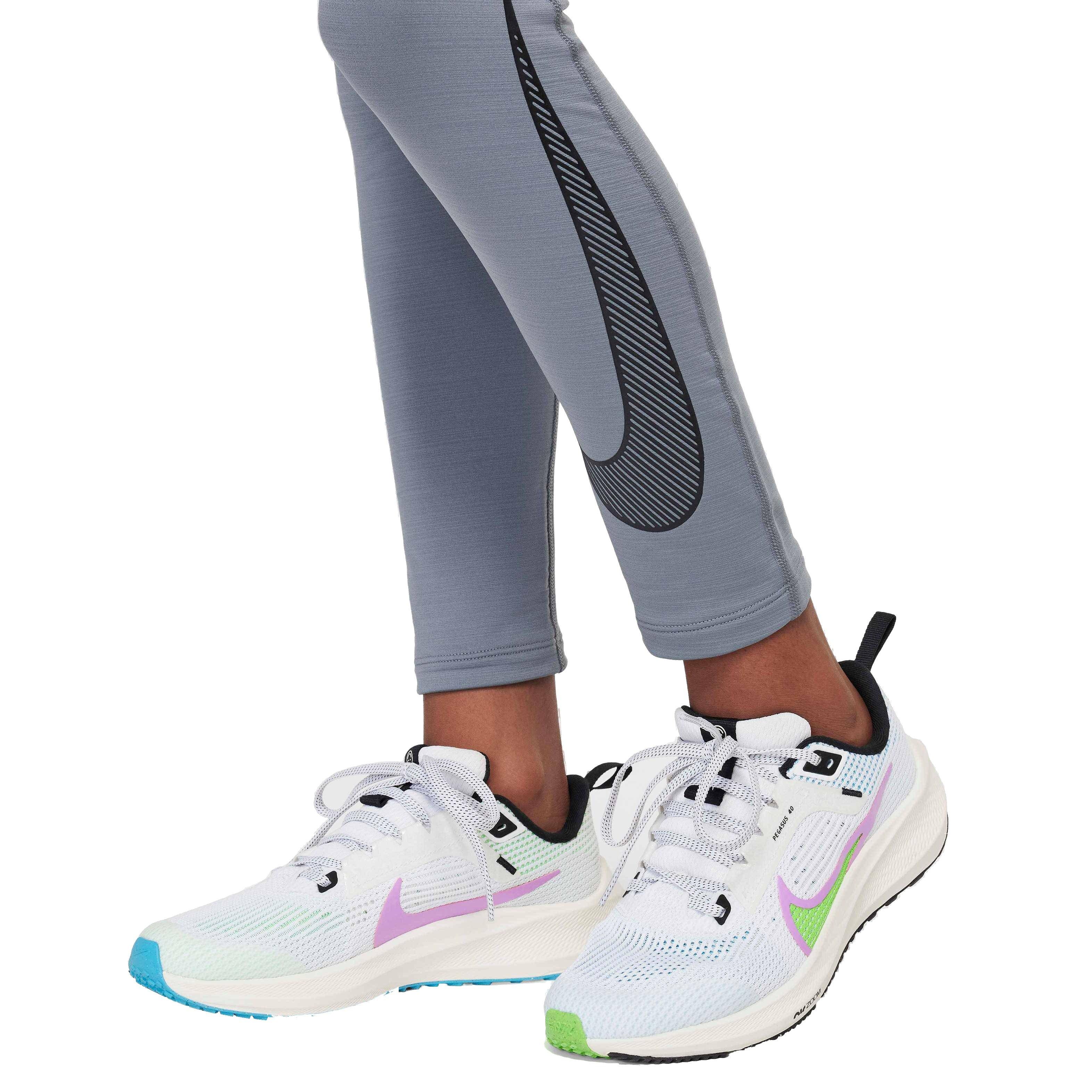 Nike Big Boys' Pro Warm Dri-FIT Training Pants - GREY Thumbnail View 5