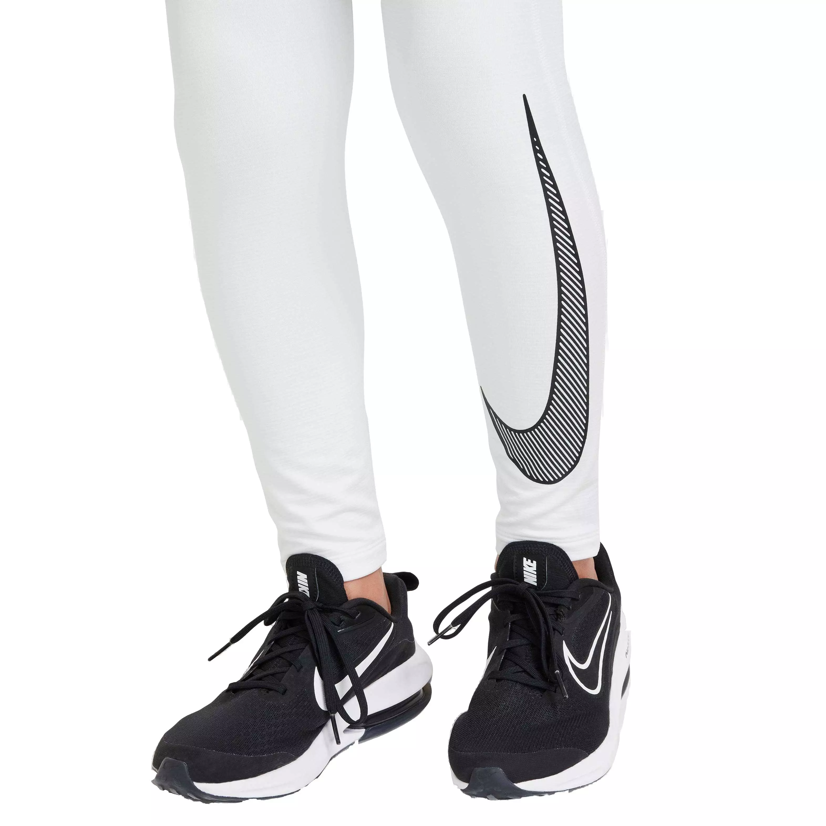 Nike Big Boys' Pro Warm Dri-FIT Training Pants - WHITE