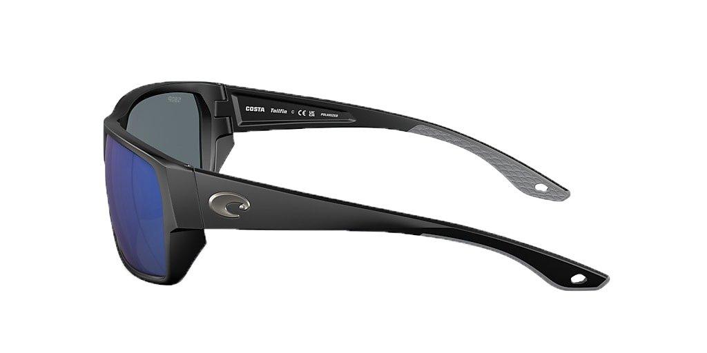Costa Del Mar Tailfin M Blue Mirror Polarized Polycarbonate Sunglasses - Matte Black - BLACK Thumbnail View 4
