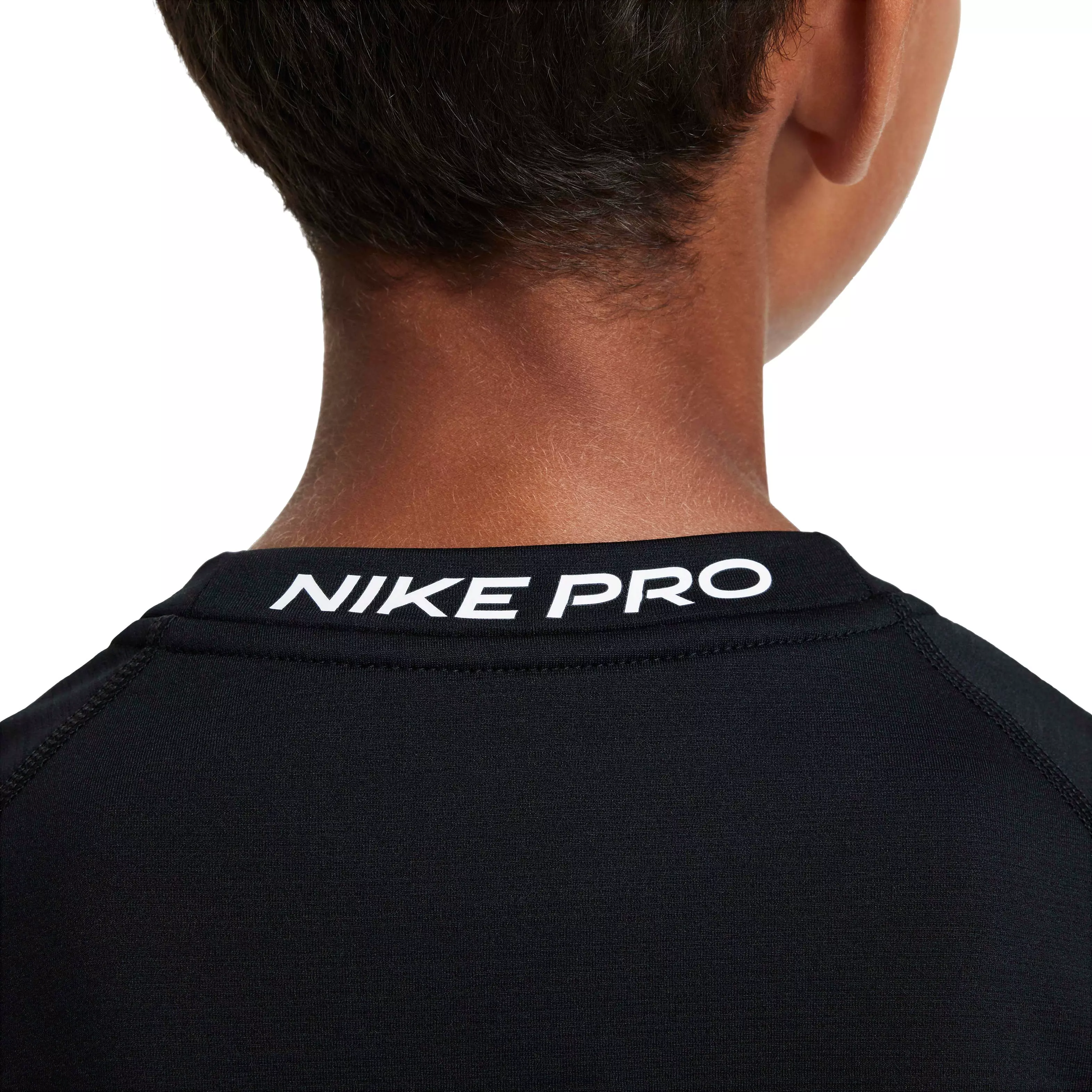 Nike Big Boys' Pro Warm Dri-FIT Long-Sleeve Training Top - BLACK
