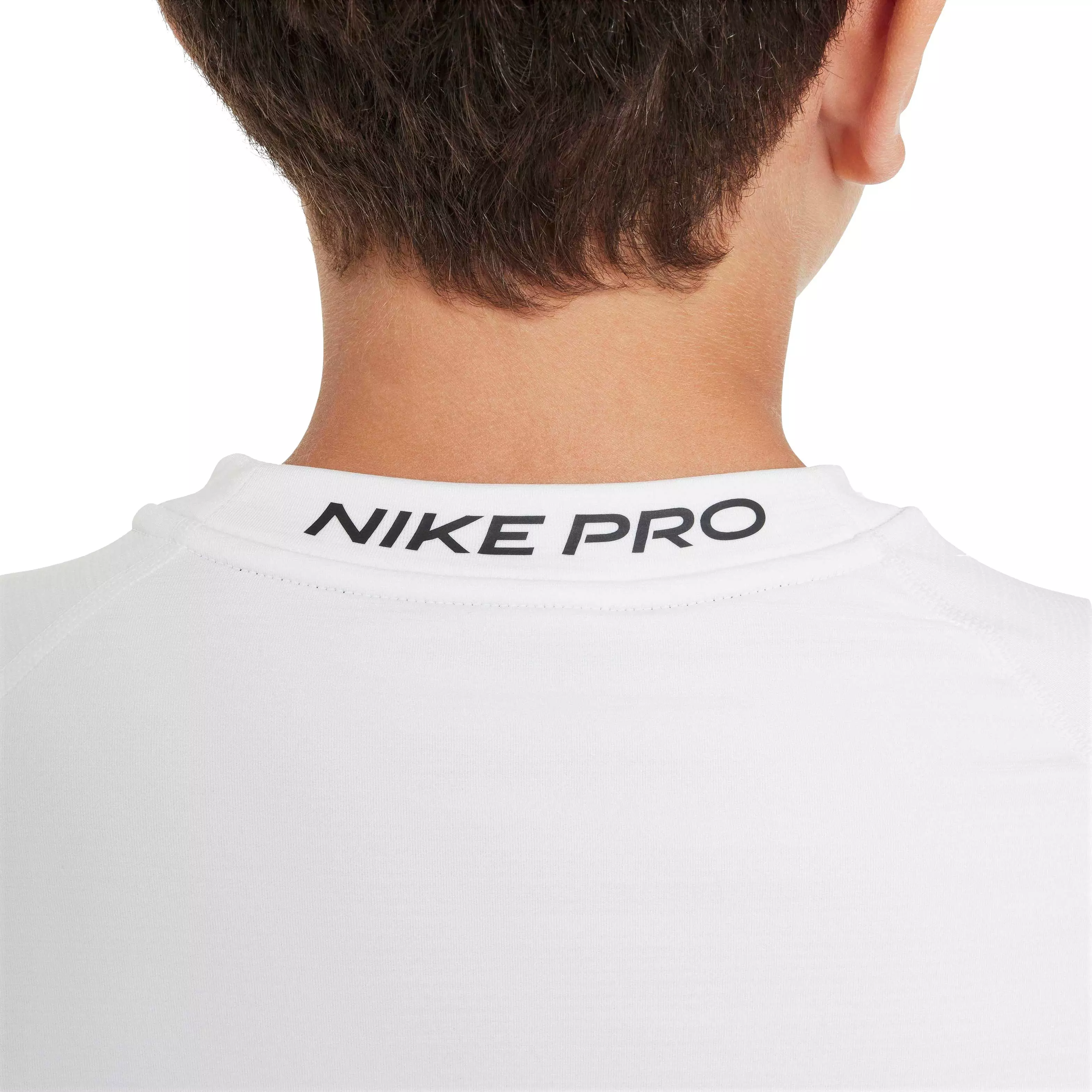 Nike Big Boys' Pro Warm Dri-FIT Long-Sleeve Training Top - WHITE