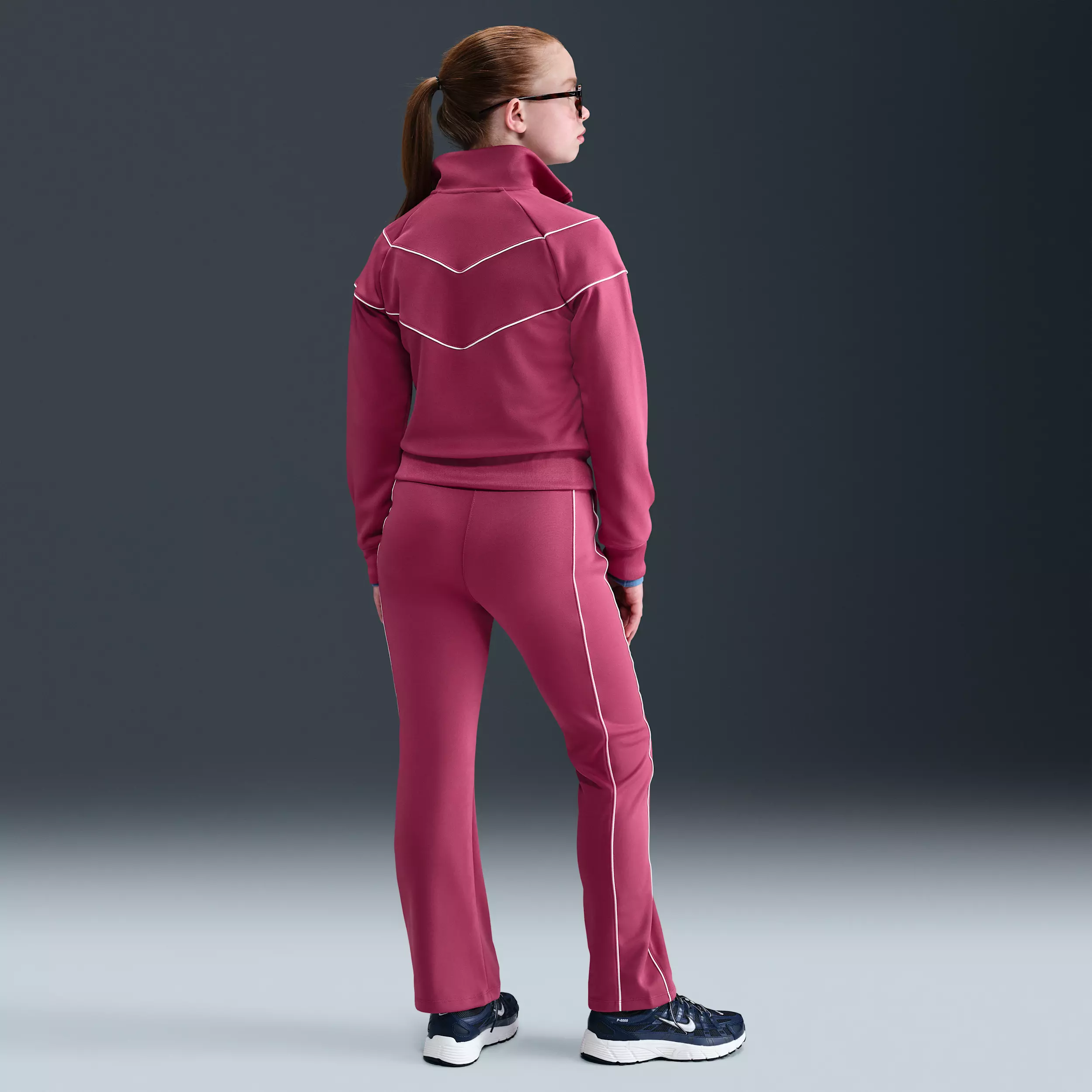 Nike Big Girls' Sportswear Knit Track Jacket - Purple - PURPLE