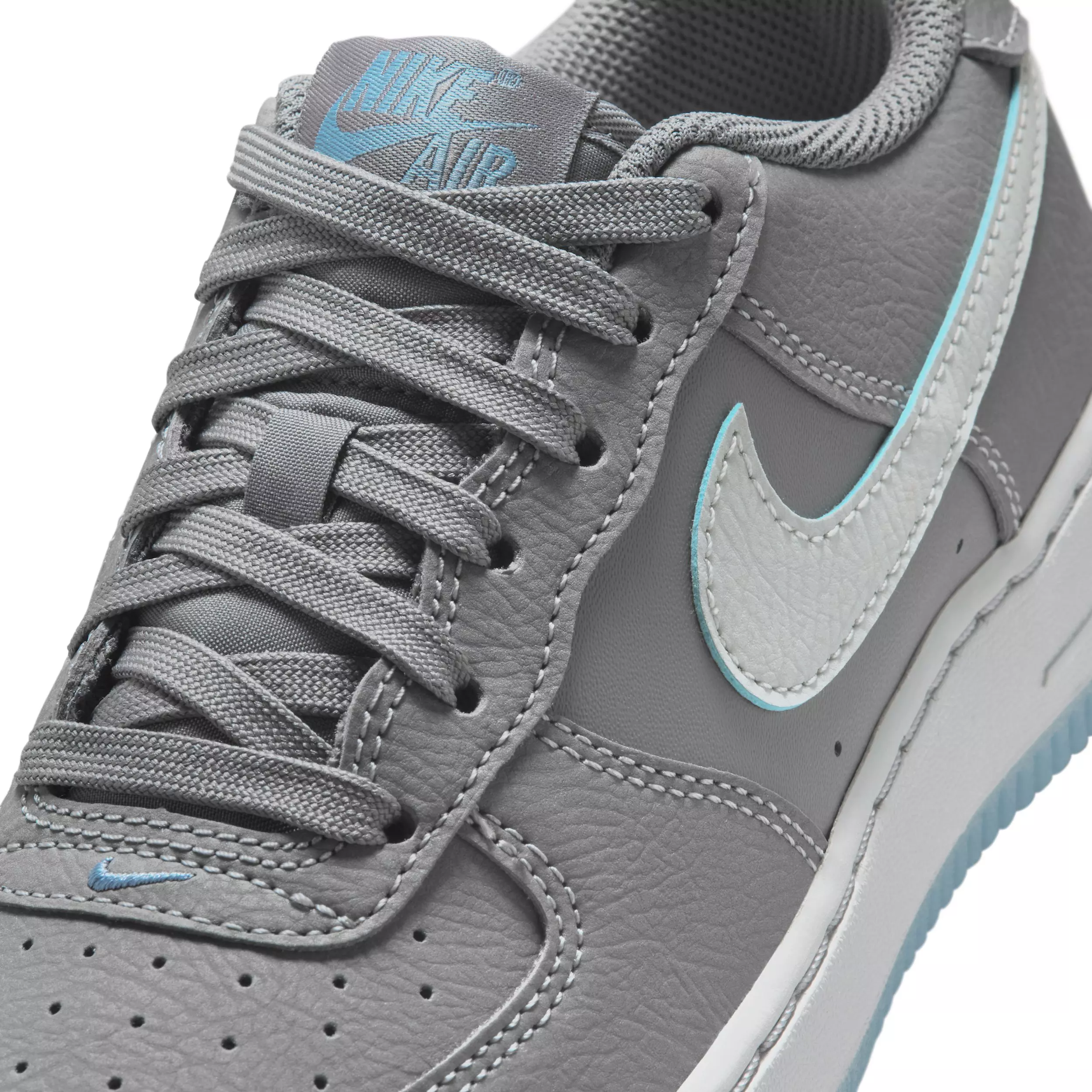 Nike Air Force 1 SE "Pencil Point/Work Blue/Wolf Grey" Grade School Boys' Shoe - PENCIL/BLUE/GREY