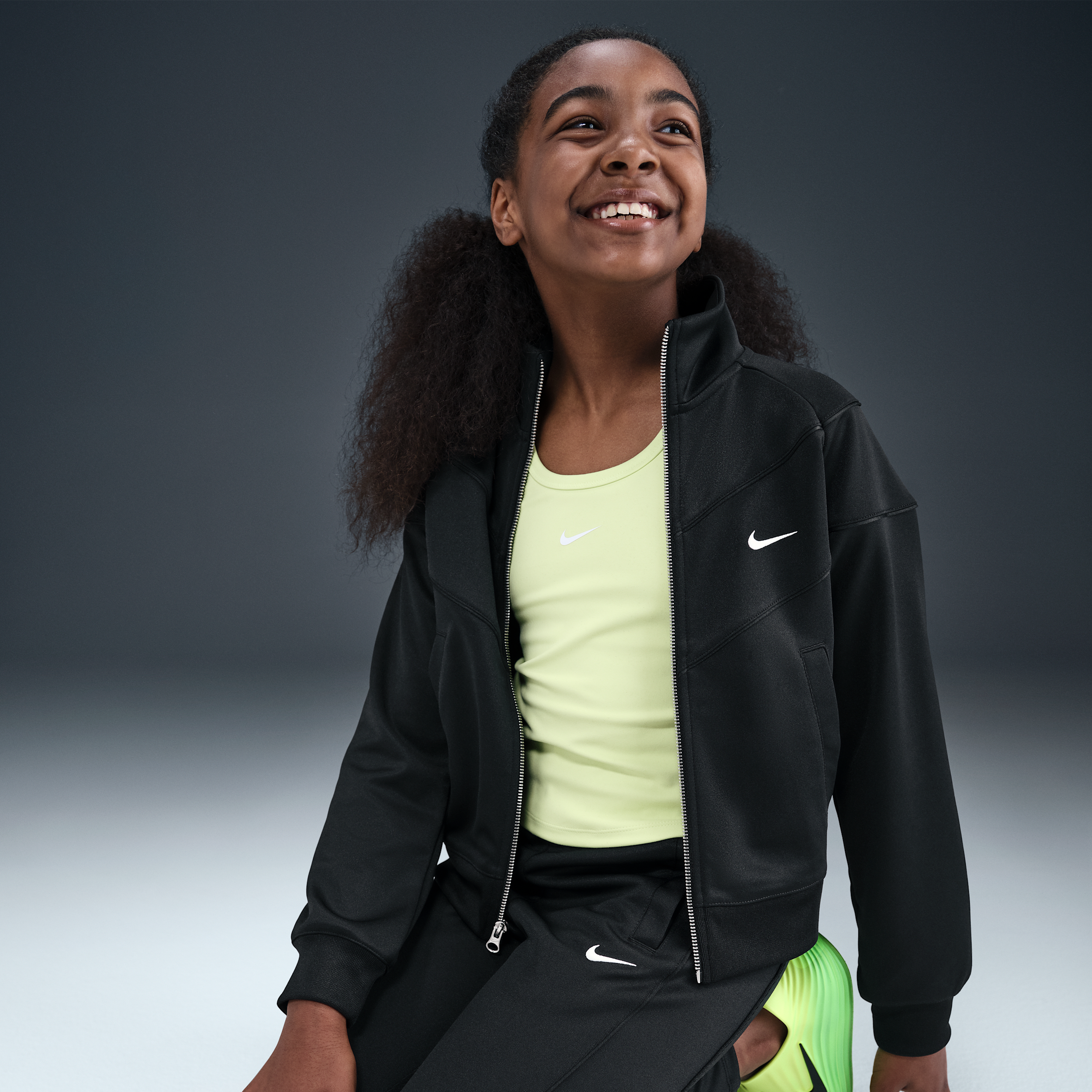 Nike Sportswear Big Girls' Black Tracksuit Bottoms