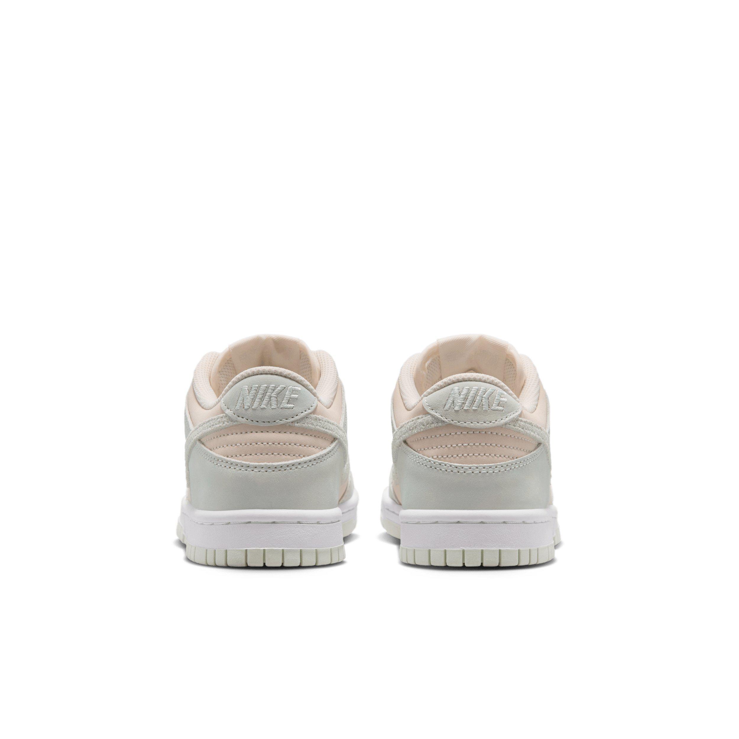 Nike Dunk Low Suede "Chalk/White/Barely Green" Grade School Boys' Shoe - CHALK/WHITE/GREEN Thumbnail View 5