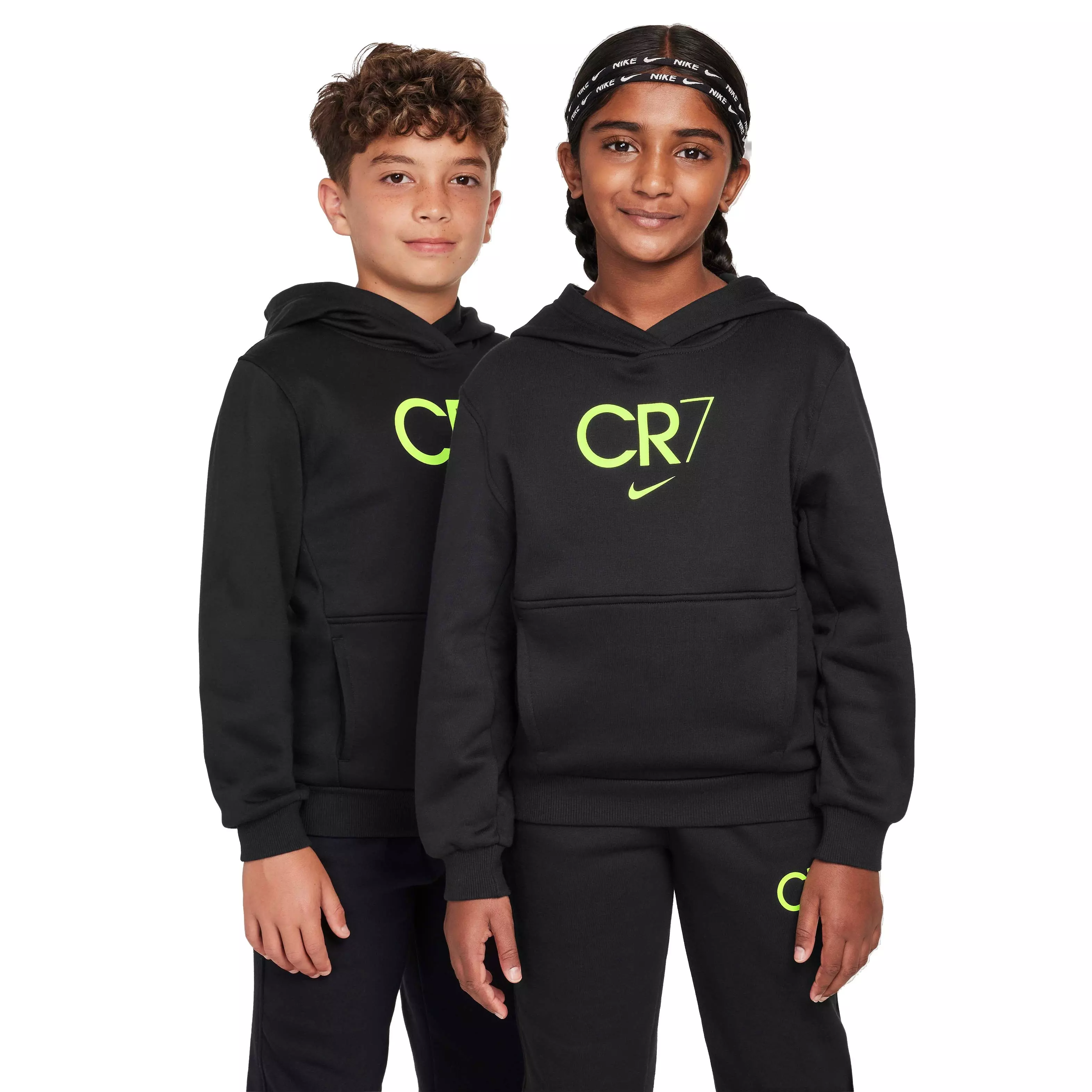 Nike Big Kids' CR7 Club Fleece Soccer Hoodie - BLACK