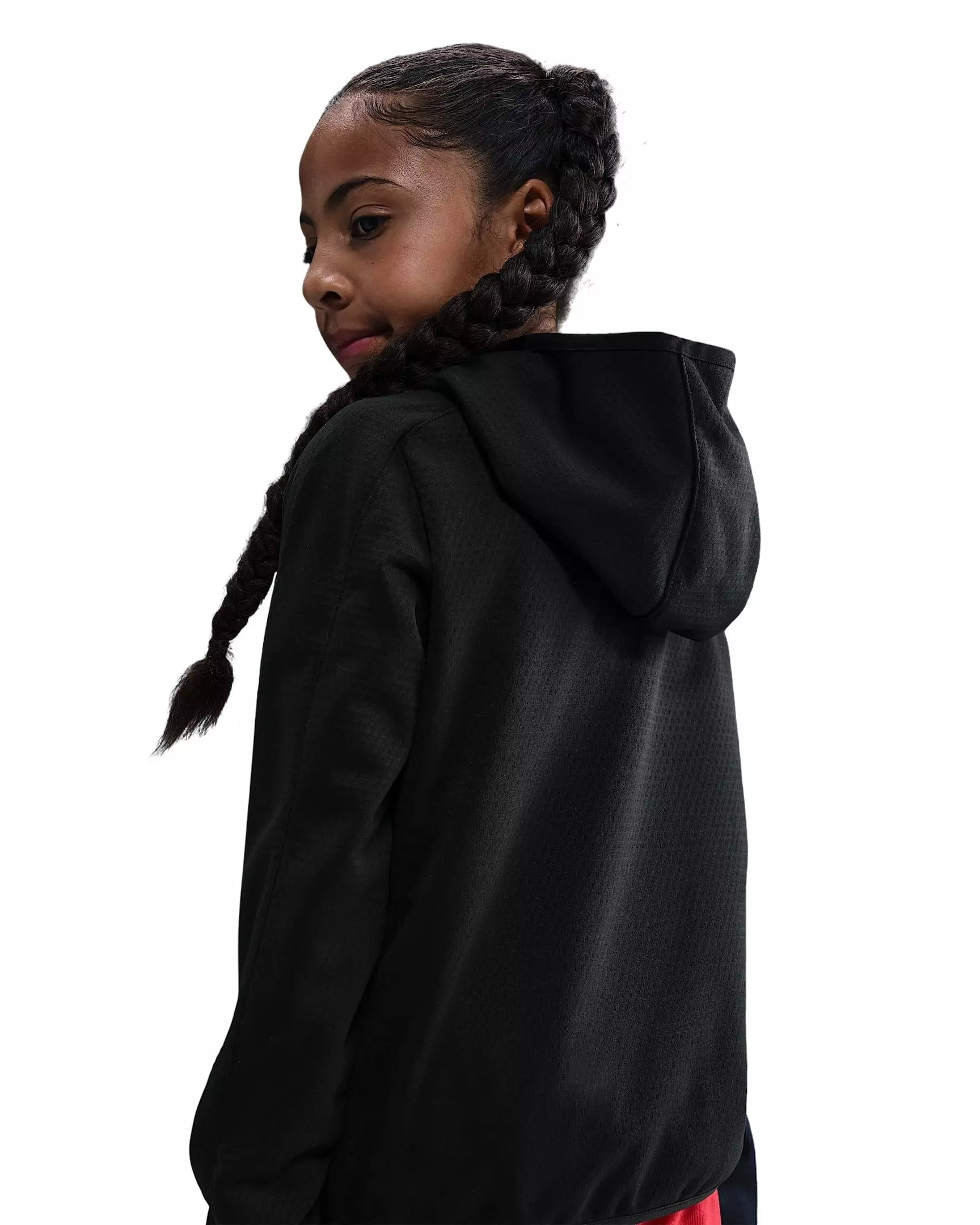 Nike Big Kids' Therma-FIT Hooded 1/4 Zip Top - Black - BLACK