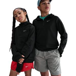 Nike Big Kids' Therma-FIT Hooded 1/4 Zip Top - Black