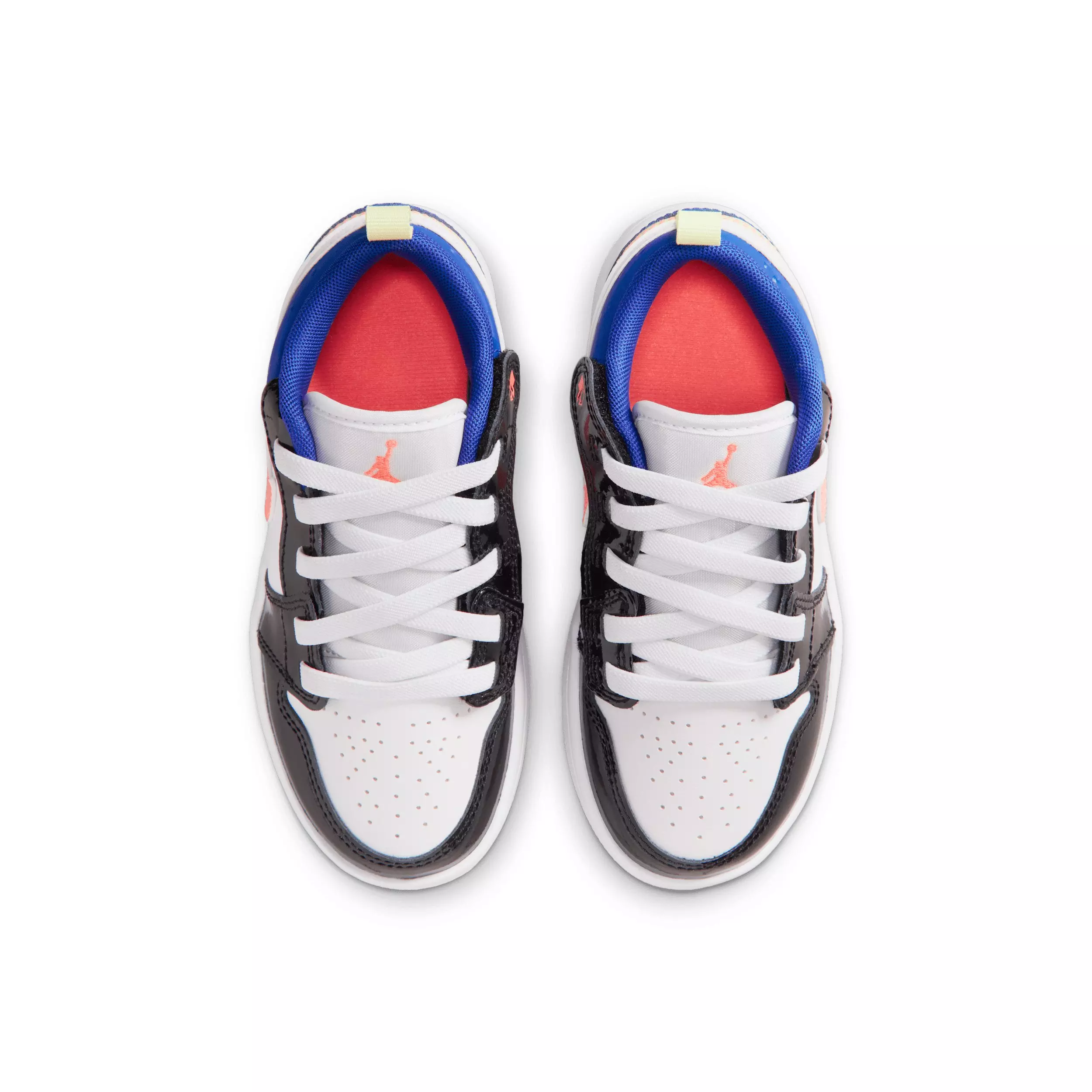 Jordan 1 Low Alt SE "White/Black/Game Royal/Bright Mango" Preschool Girls' Shoe - WHITE/BLACK/ROYAL/MANGO