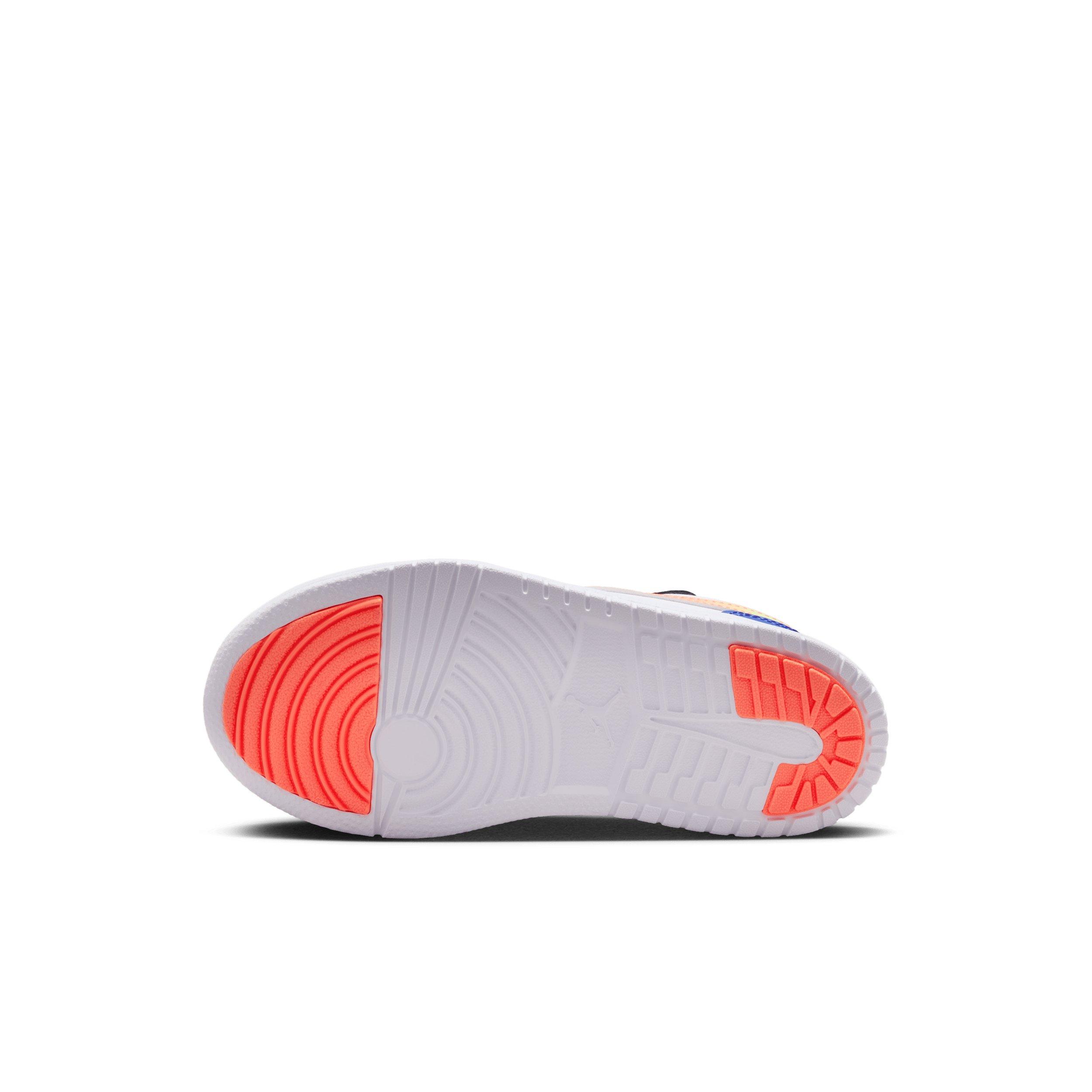 Jordan 1 Low Alt SE "White/Black/Game Royal/Bright Mango" Preschool Girls' Shoe - WHITE/BLACK/ROYAL/MANGO Thumbnail View 6