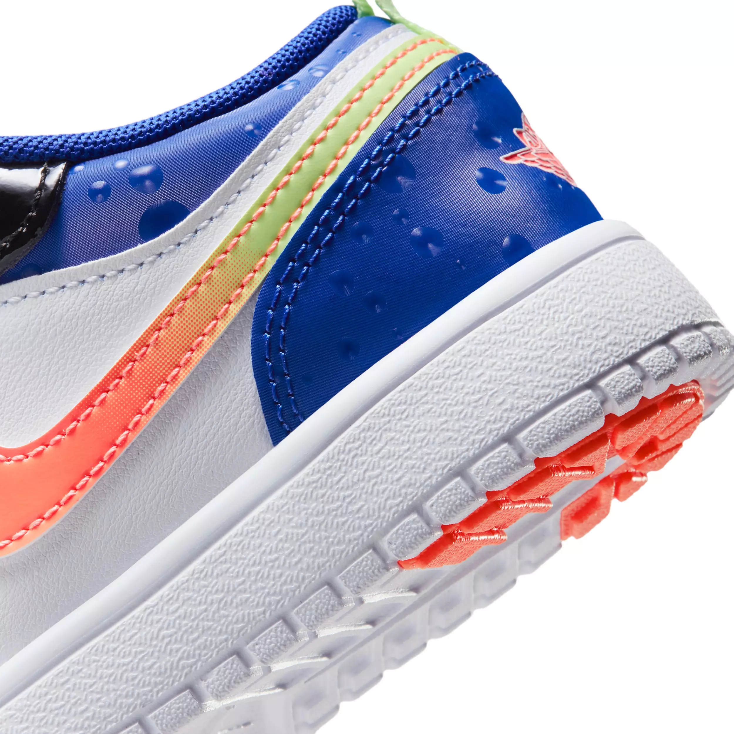 Jordan 1 Low Alt SE "White/Black/Game Royal/Bright Mango" Preschool Girls' Shoe - WHITE/BLACK/ROYAL/MANGO