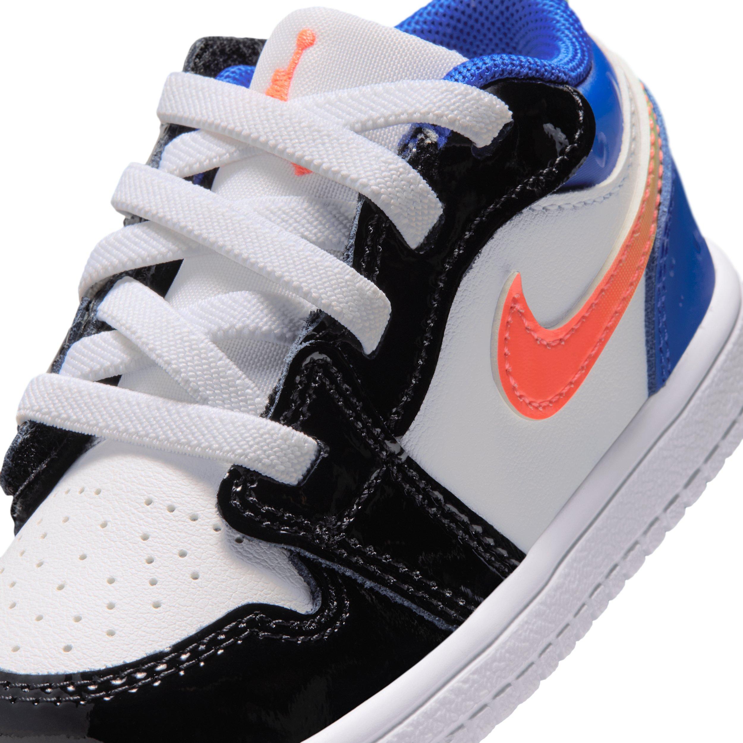 Jordan 1 Low Alt "White/Black/Game Royal/Bright Mango" Infant Girls' Shoe - WHITE/BLACK/ROYAL/MANGO Thumbnail View 7