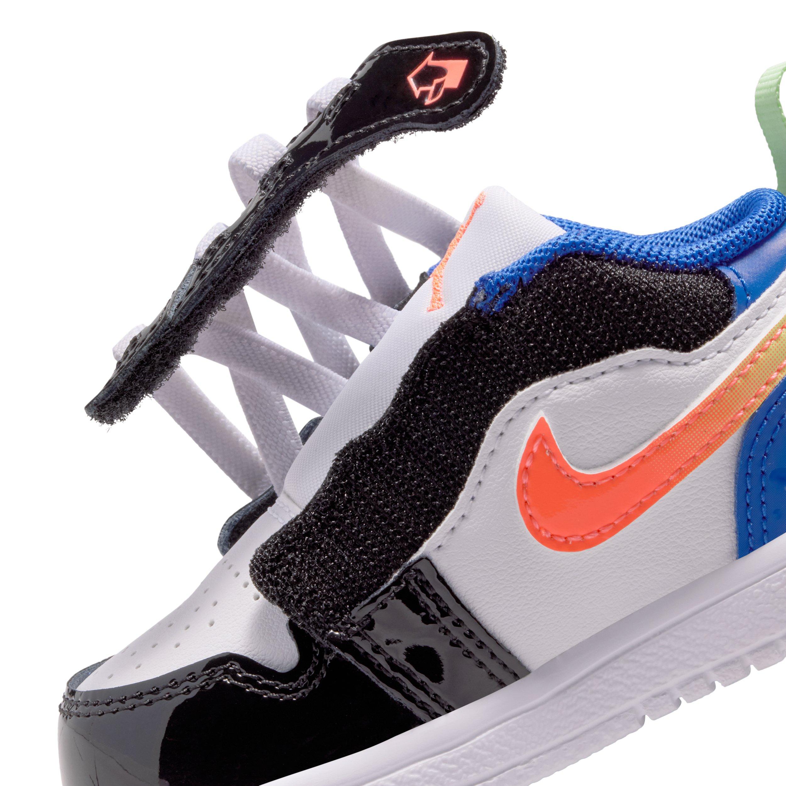 Jordan 1 Low Alt "White/Black/Game Royal/Bright Mango" Infant Girls' Shoe - WHITE/BLACK/ROYAL/MANGO Thumbnail View 8