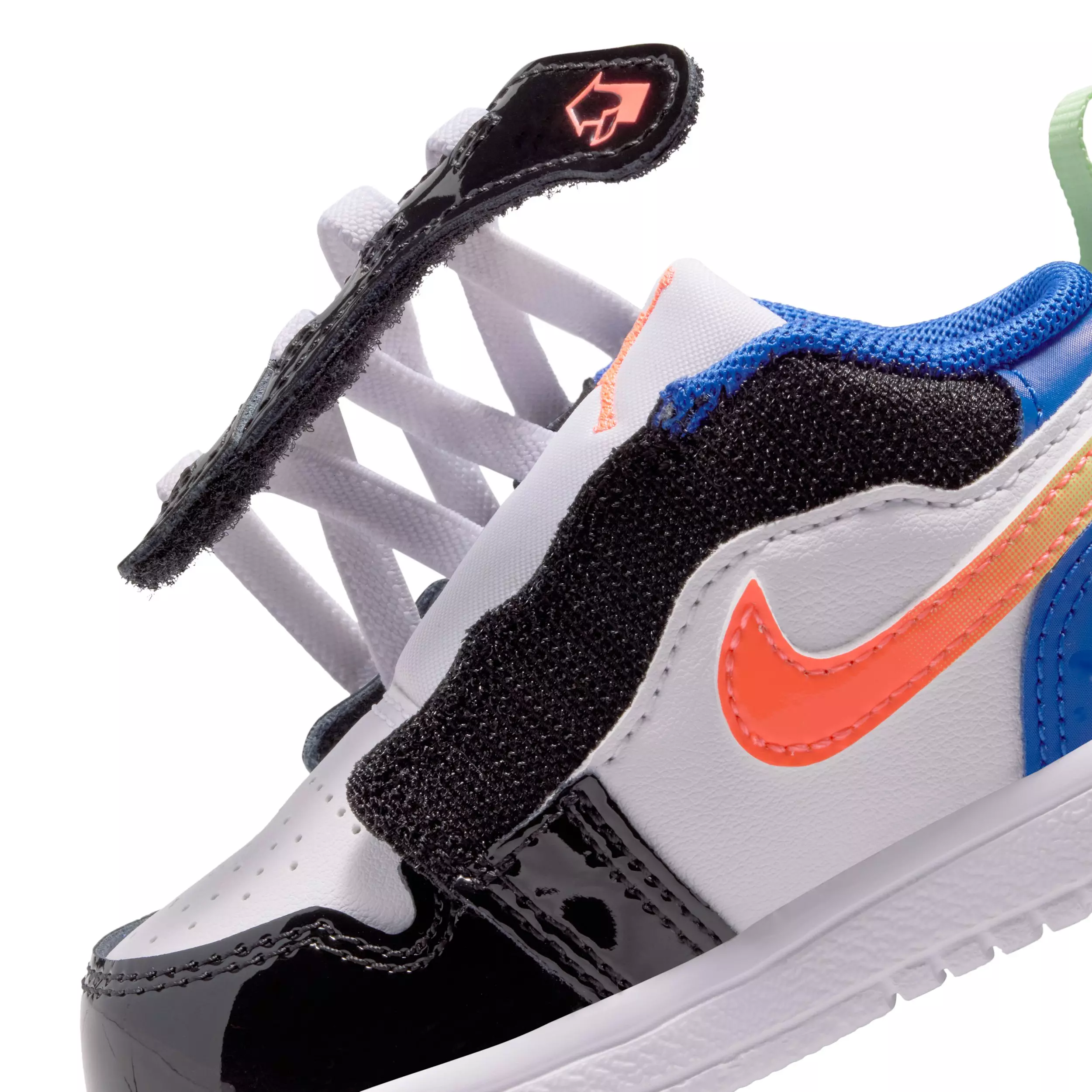 Jordan 1 Low Alt "White/Black/Game Royal/Bright Mango" Infant Girls' Shoe - WHITE/BLACK/ROYAL/MANGO