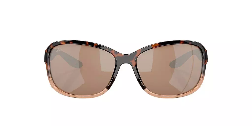 Costa Del Mar Seadrift M Copper Silver Mirror Polarized Sunglasses - Brown - BROWN