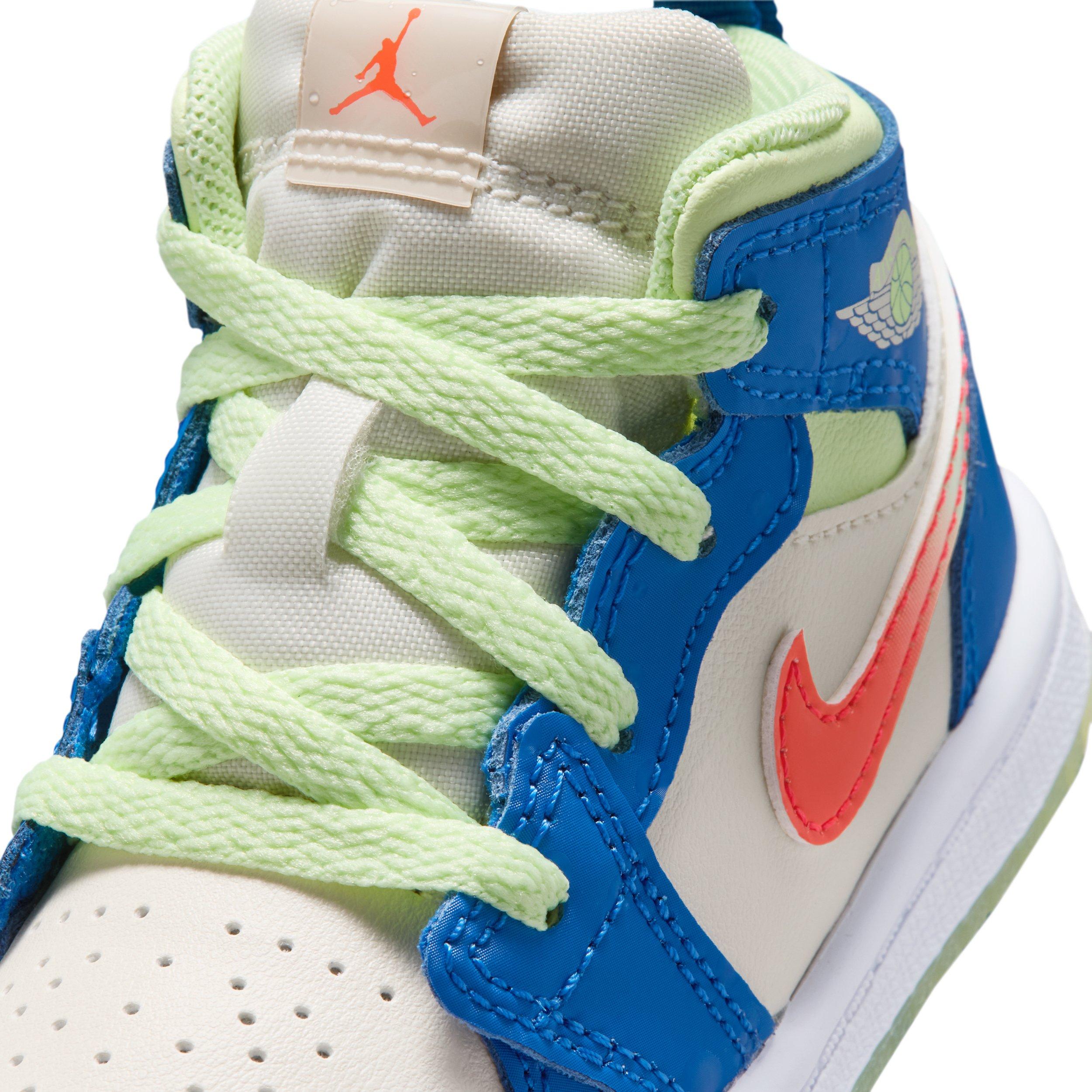 Jordan 1 Mid SE "Game Royal/Barely Volt/Infrared 23/Pale Ivory" Infant Boys' Shoe - ROYAL/VOLT/INFRARED/IVORY Thumbnail View 7