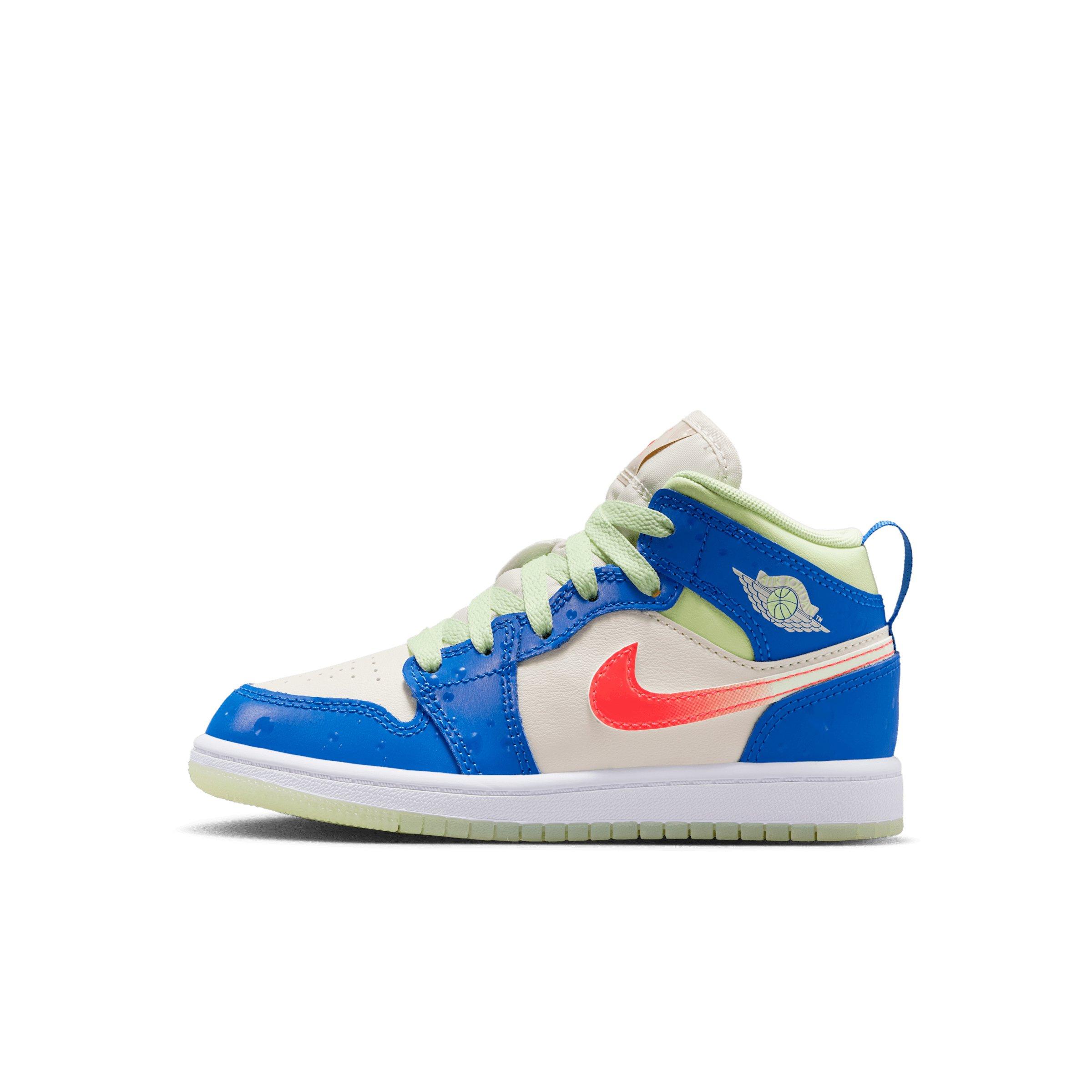 Jordan 1 Mid SE "Game Royal/Barely Volt/Infrared 23/Pale Ivory" Preschool Boys' Shoe - ROYAL/VOLT/INFRARED/IVORY Thumbnail View 2