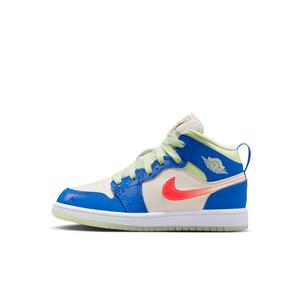 Jordan 1 Mid SE "Game Royal/Barely Volt/Infrared 23/Pale Ivory" Preschool Boys' Shoe