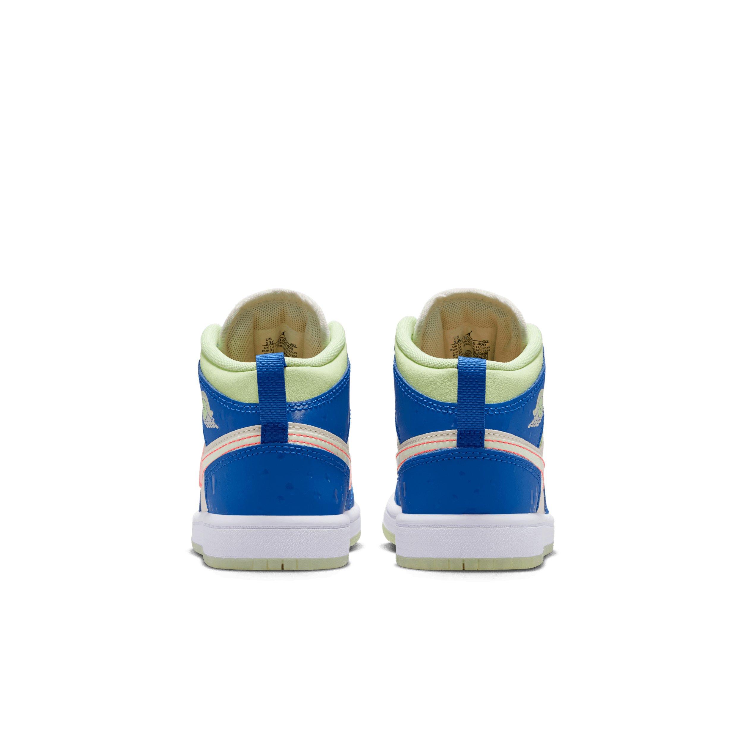 Jordan 1 Mid SE "Game Royal/Barely Volt/Infrared 23/Pale Ivory" Preschool Boys' Shoe - ROYAL/VOLT/INFRARED/IVORY Thumbnail View 5