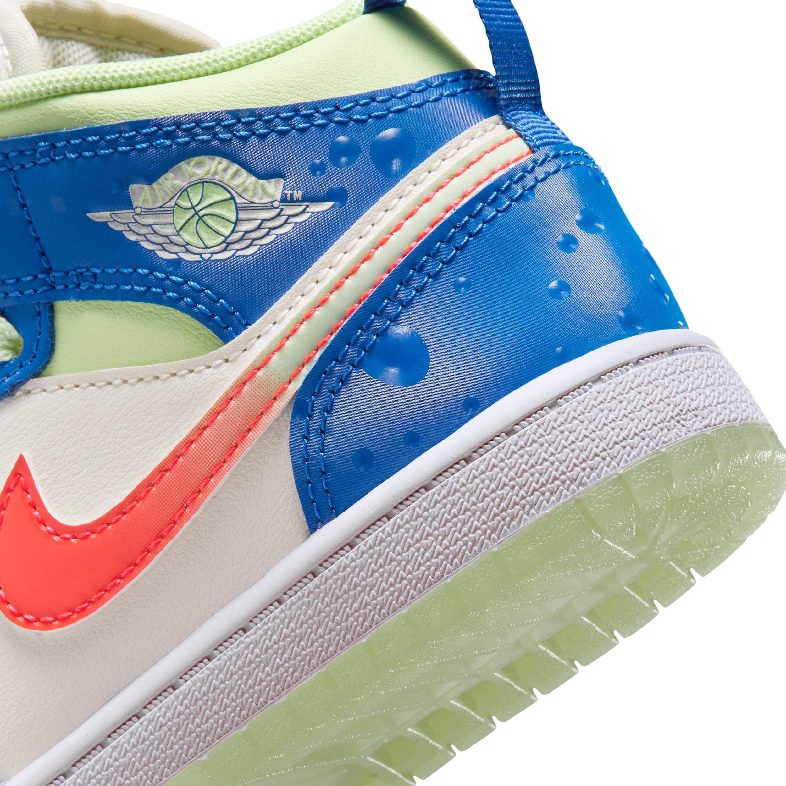 Jordan 1 Mid SE "Game Royal/Barely Volt/Infrared 23/Pale Ivory" Preschool Boys' Shoe - ROYAL/VOLT/INFRARED/IVORY Thumbnail View 8