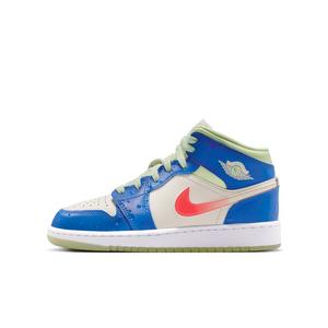 Jordan 1 Mid SE "Game Royal/Barely Volt/Infrared 23/Pale Ivory" Grade School Boys' Shoe