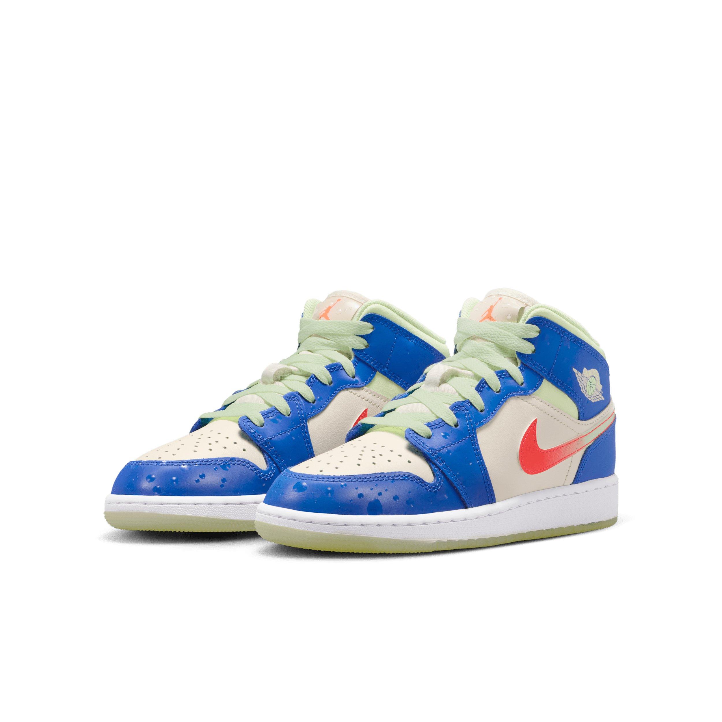 Jordan 1 Mid SE "Game Royal/Barely Volt/Infrared 23/Pale Ivory" Grade School Boys' Shoe - ROYAL/VOLT/INFRARED/IVORY Thumbnail View 3