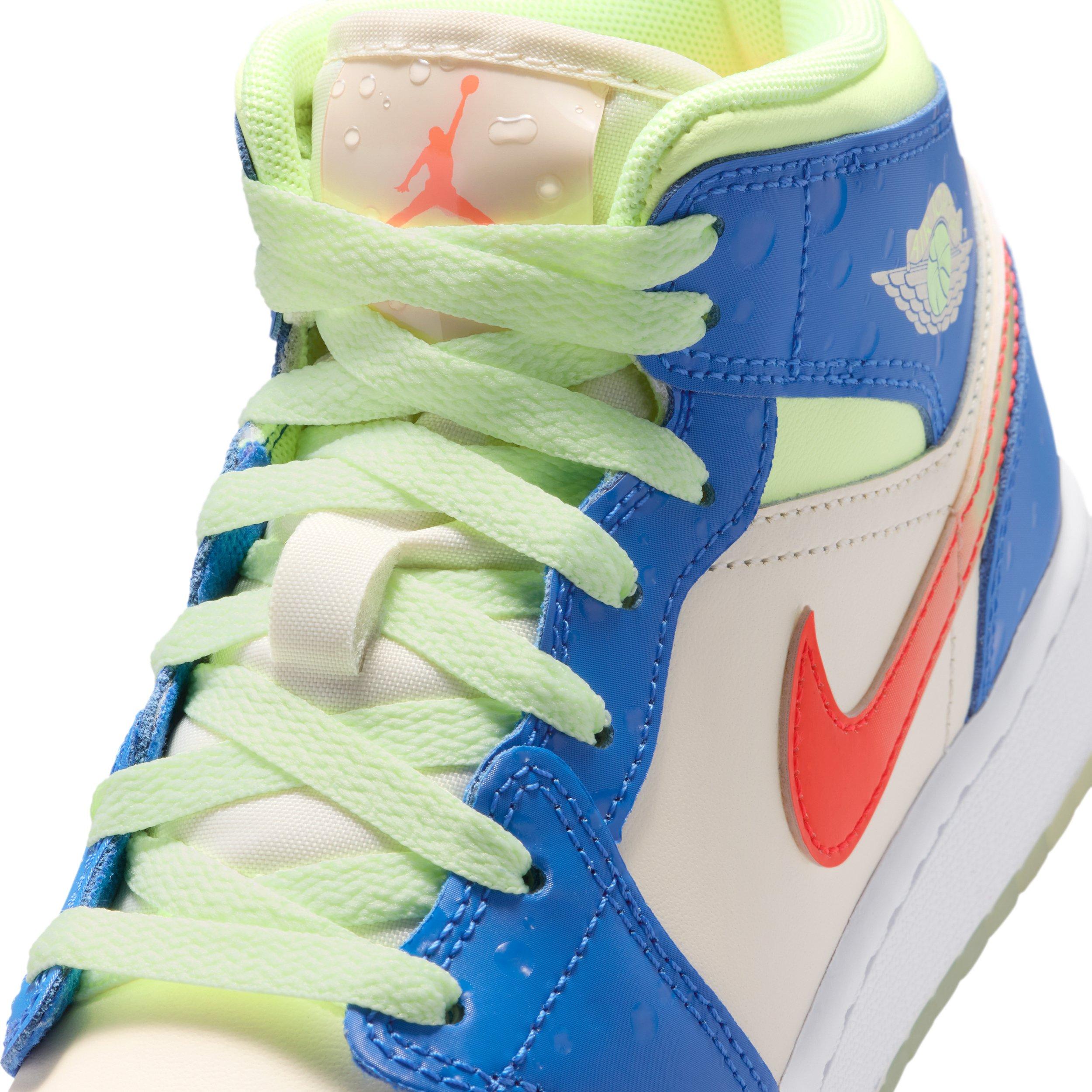 Jordan 1 Mid SE "Game Royal/Barely Volt/Infrared 23/Pale Ivory" Grade School Boys' Shoe - ROYAL/VOLT/INFRARED/IVORY Thumbnail View 7