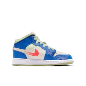Jordan 1 Mid SE "Game Royal/Barely Volt/Infrared 23/Pale Ivory" Grade School Boys' Shoe
