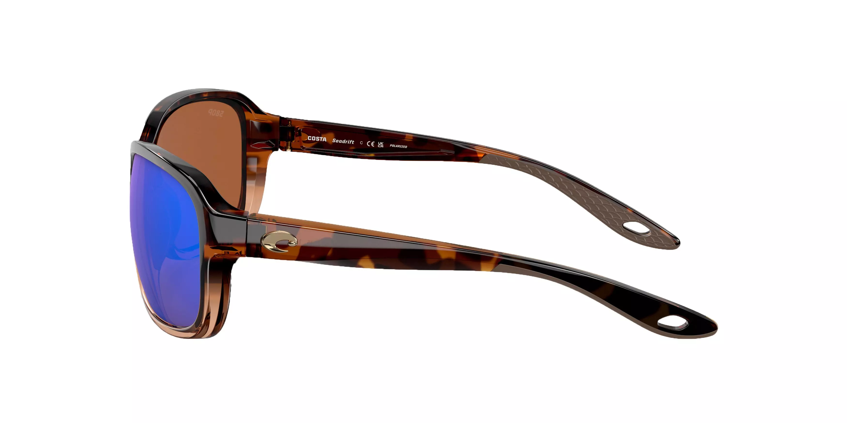 Costa Del Mar Seadrift S Green Mirror Polarized Sunglasses - Brown - BROWN