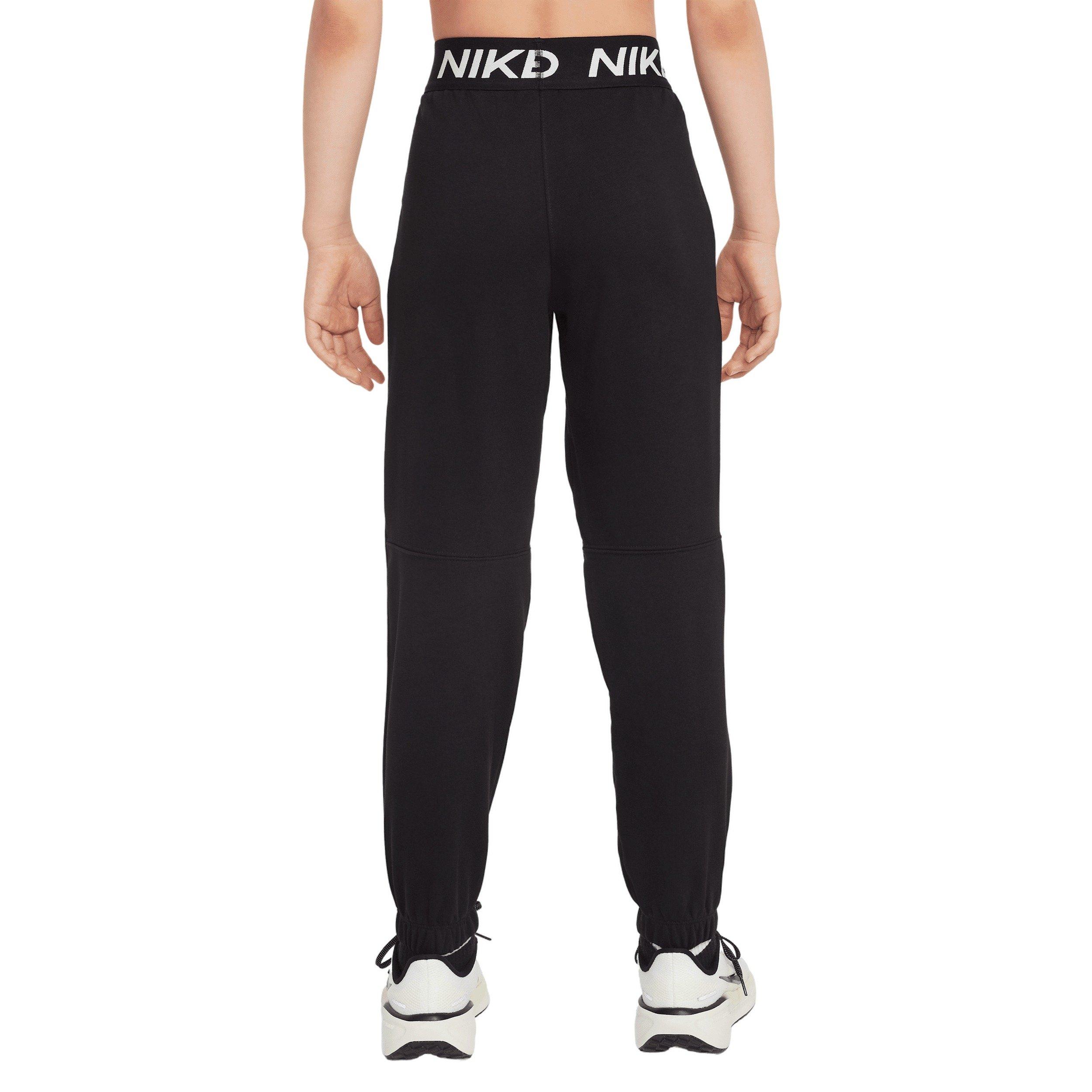 Nike Pro Fleece Dri-FIT Big Girls' Black Joggers