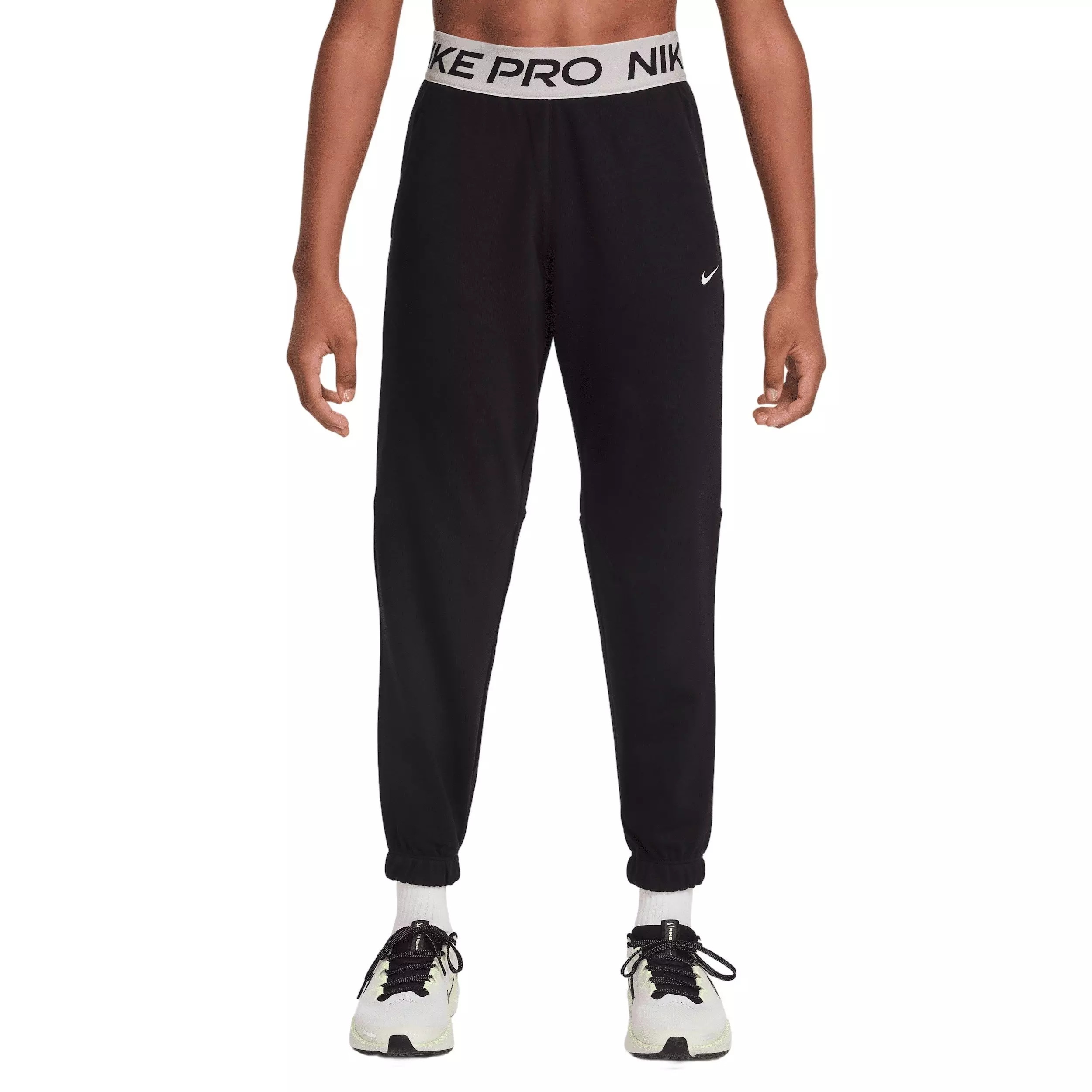 Nike Big Girls' Pro Fleece Dri-FIT Joggers - Black/Grey - BLACK/GREY