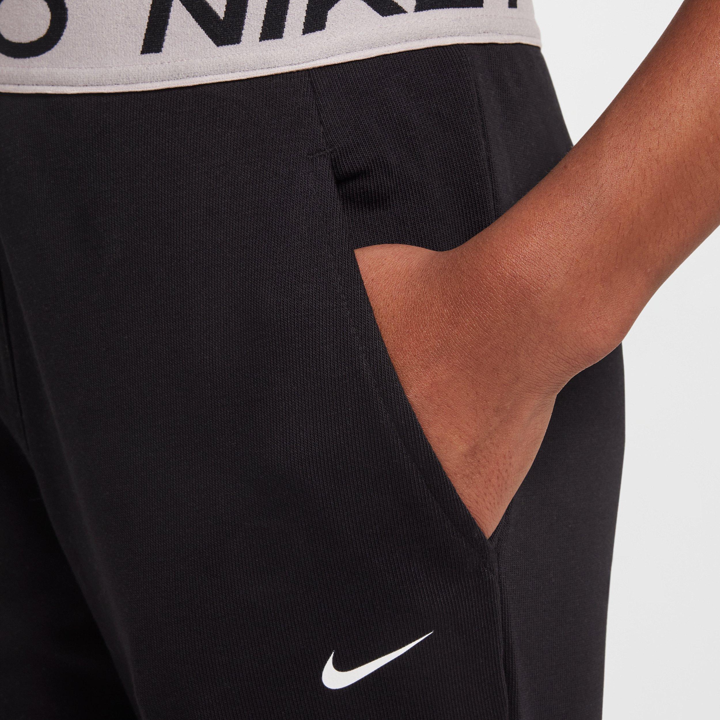 Nike Pro Fleece Dri-FIT Big Girls' Black/Grey Joggers