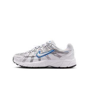 Nike P-6000 "White/Blue Crystal/Metallic Silver/White" Grade School Boys' Shoe