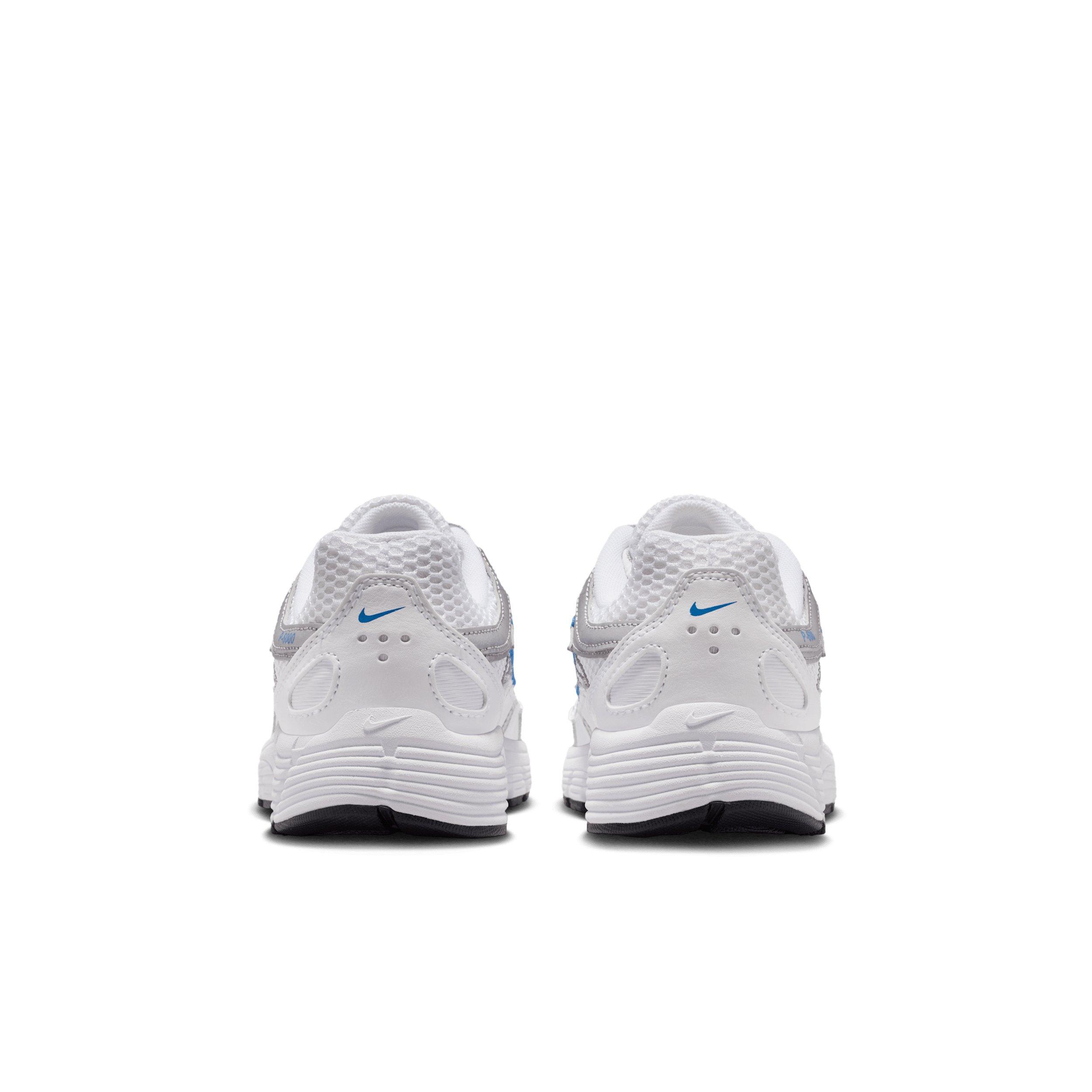 Nike P-6000 "White/Blue Crystal/Metallic Silver/White" Grade School Boys' Shoe - WHITE/BLUE/SILVER/WHITE Thumbnail View 5
