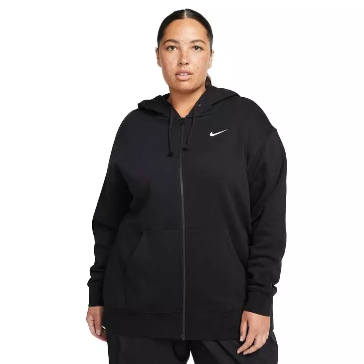 Nike Women's Sportswear Essentials Fleece Full-Zip Hoodie (Plus