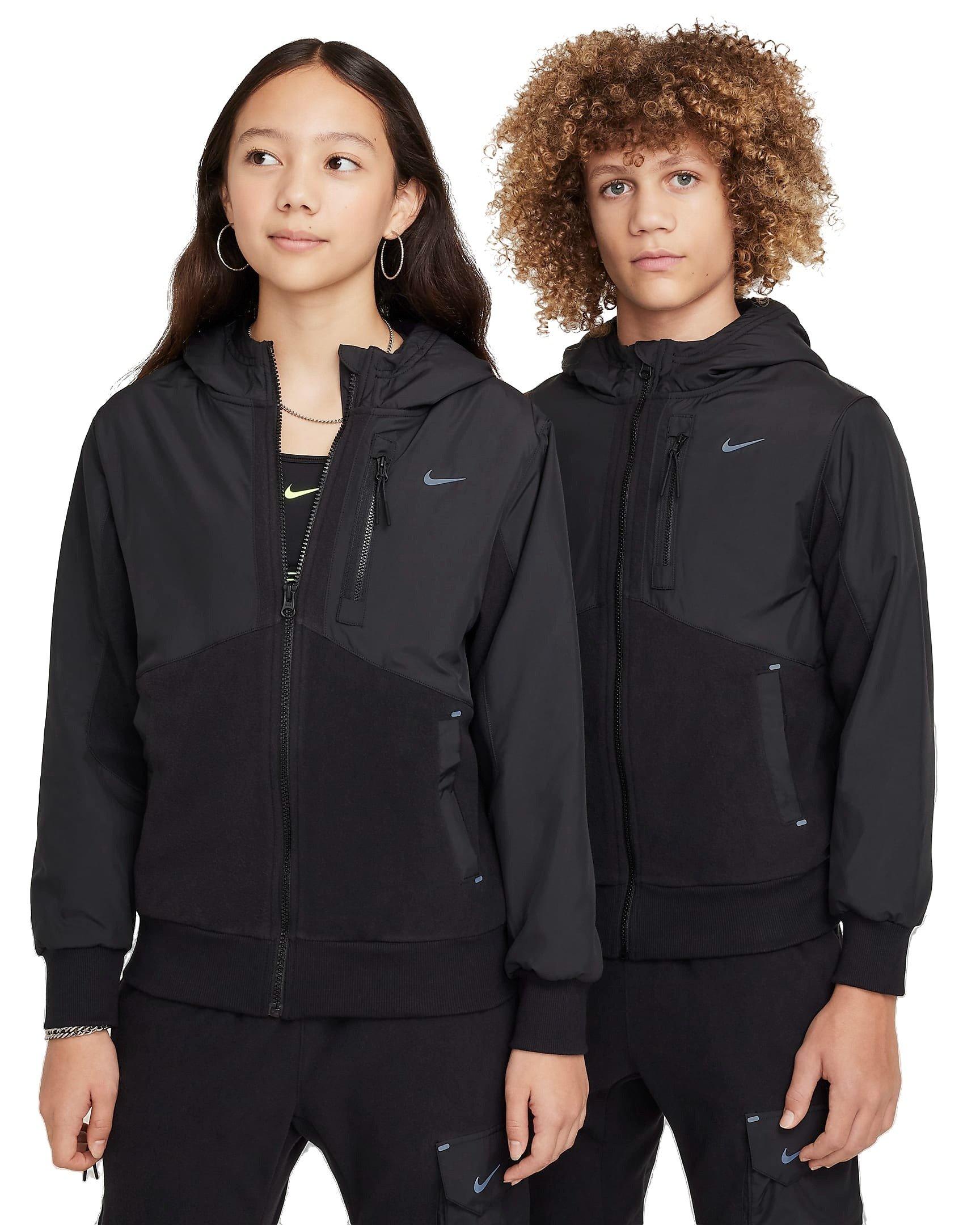 Nike Big Kids' Sportswear City Utility EasyOn Therma-FIT Winterized Jacket - BLACK